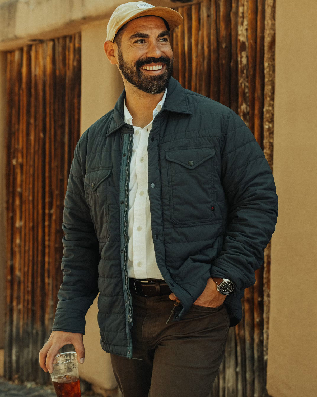 Quilted Superfleece Jacket - Navy