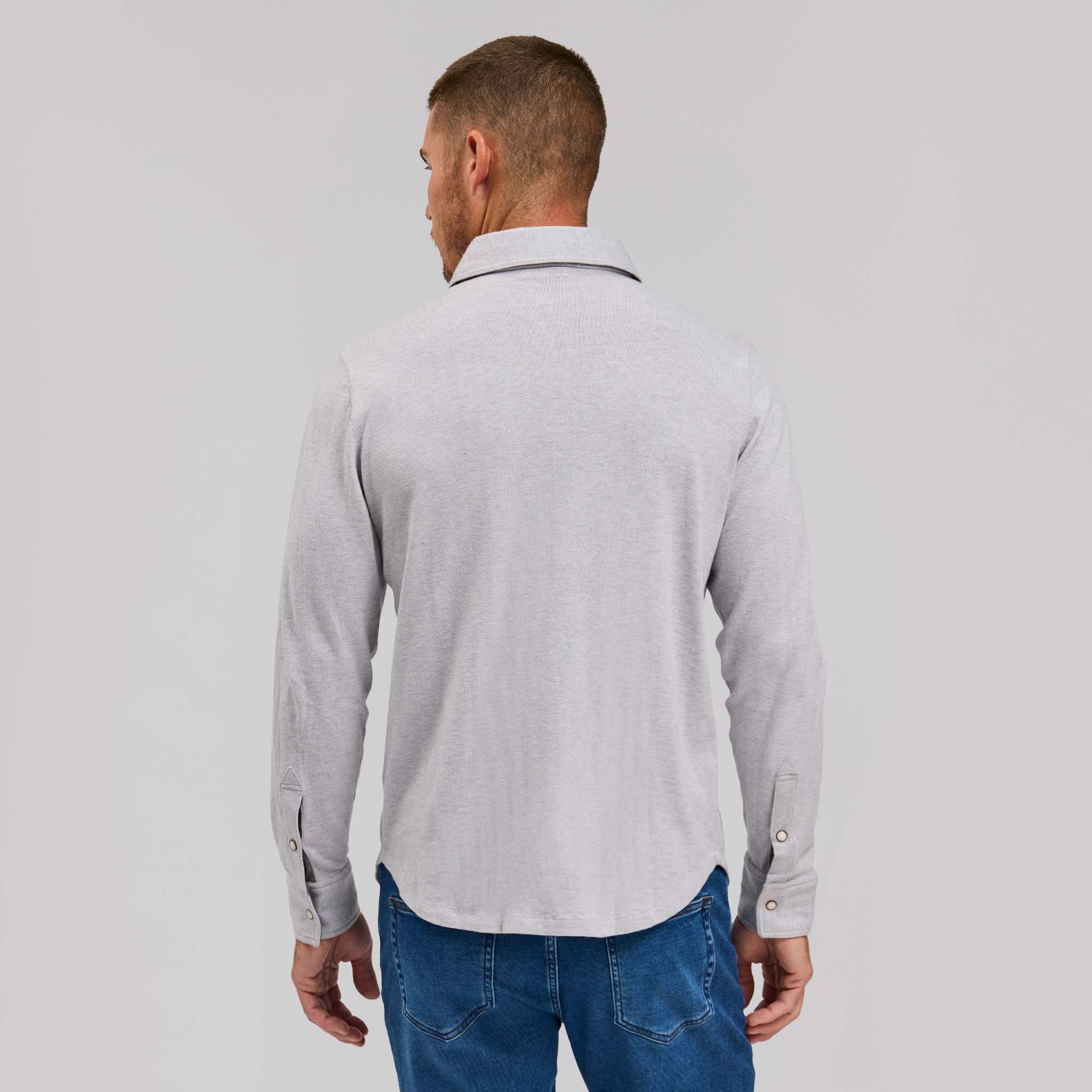The Waylan - Merino Sweater Knit - Light Grey
