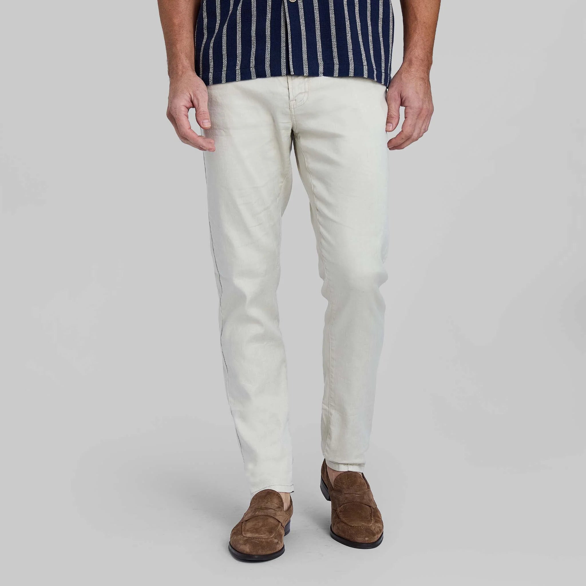 R51 Pant - Lino Elastico 5-pocket - Light Beige