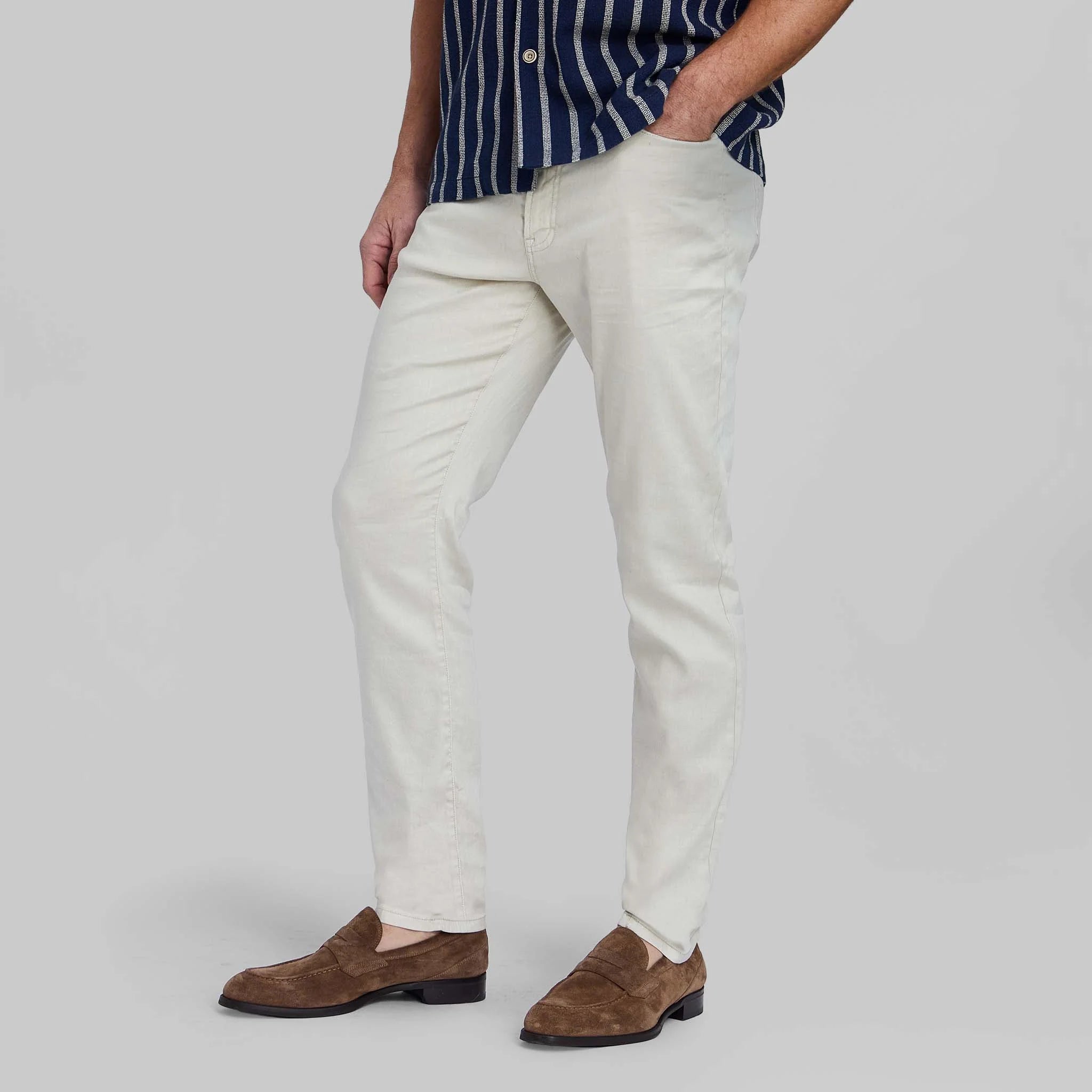 R51 Pant - Lino Elastico 5-pocket - Light Beige