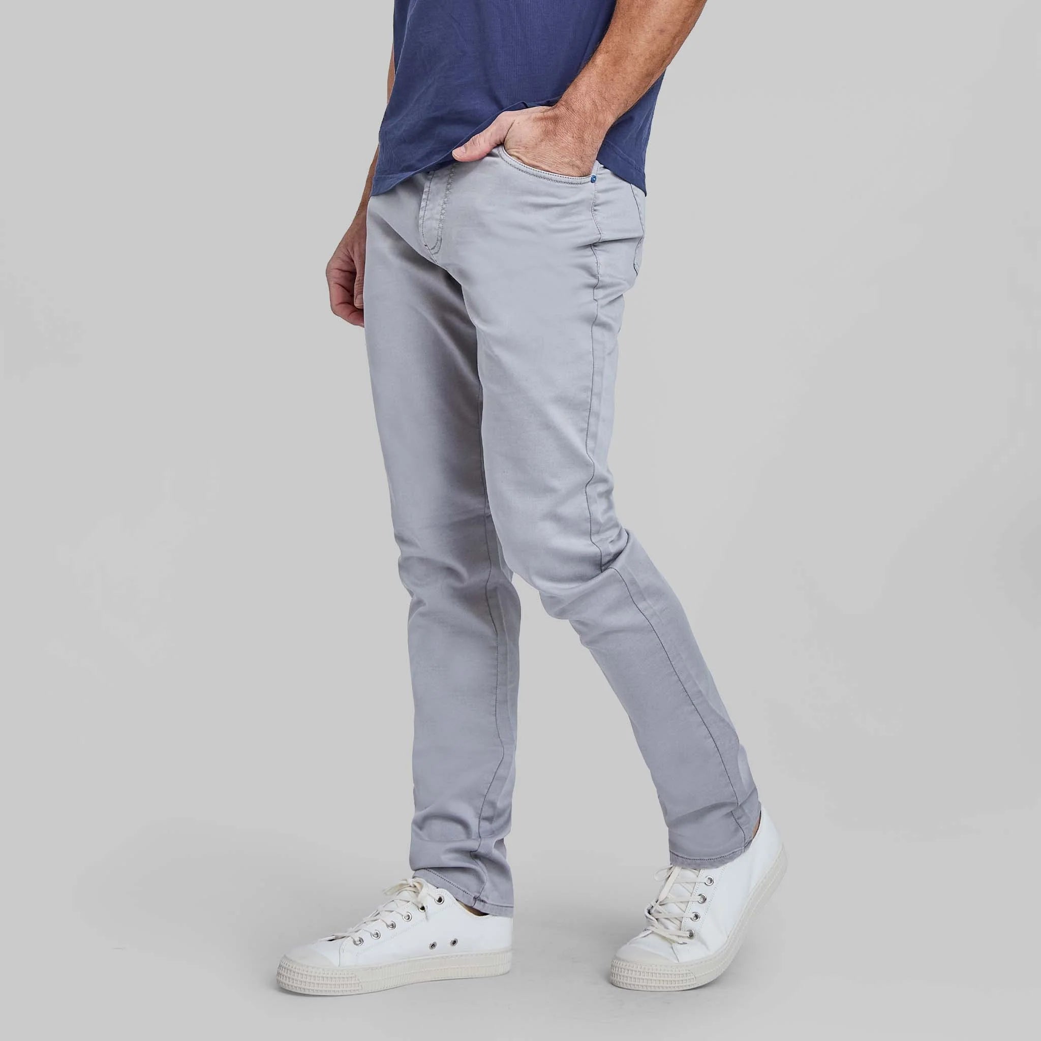R51 Pant - Flex Terry Comfort Stretch 5-Pocket - Light Grey