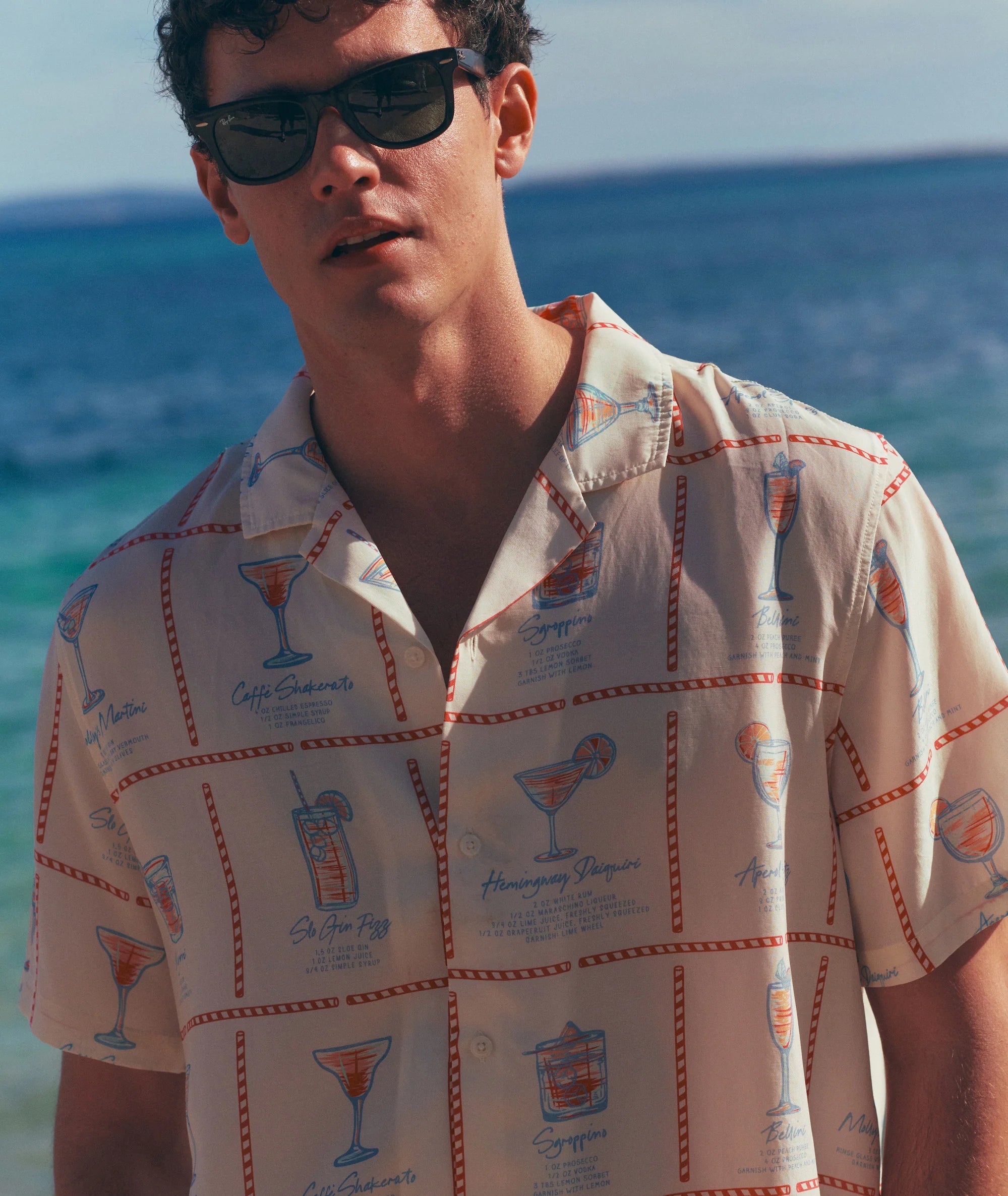 Luzio Resort Shirt - Multi Happy Hour Print