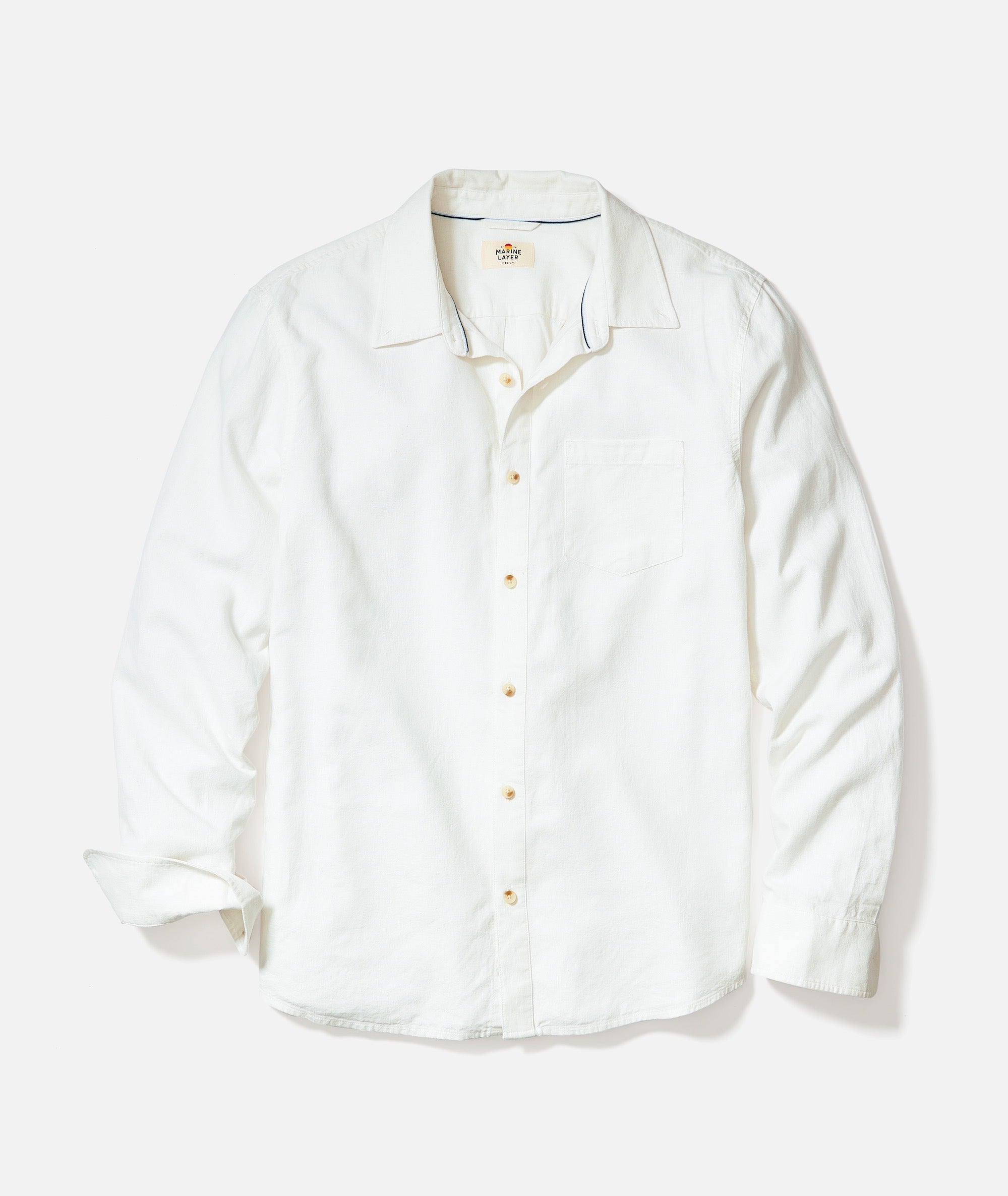 Better-Than-Linen Long Sleeve Shirt - White