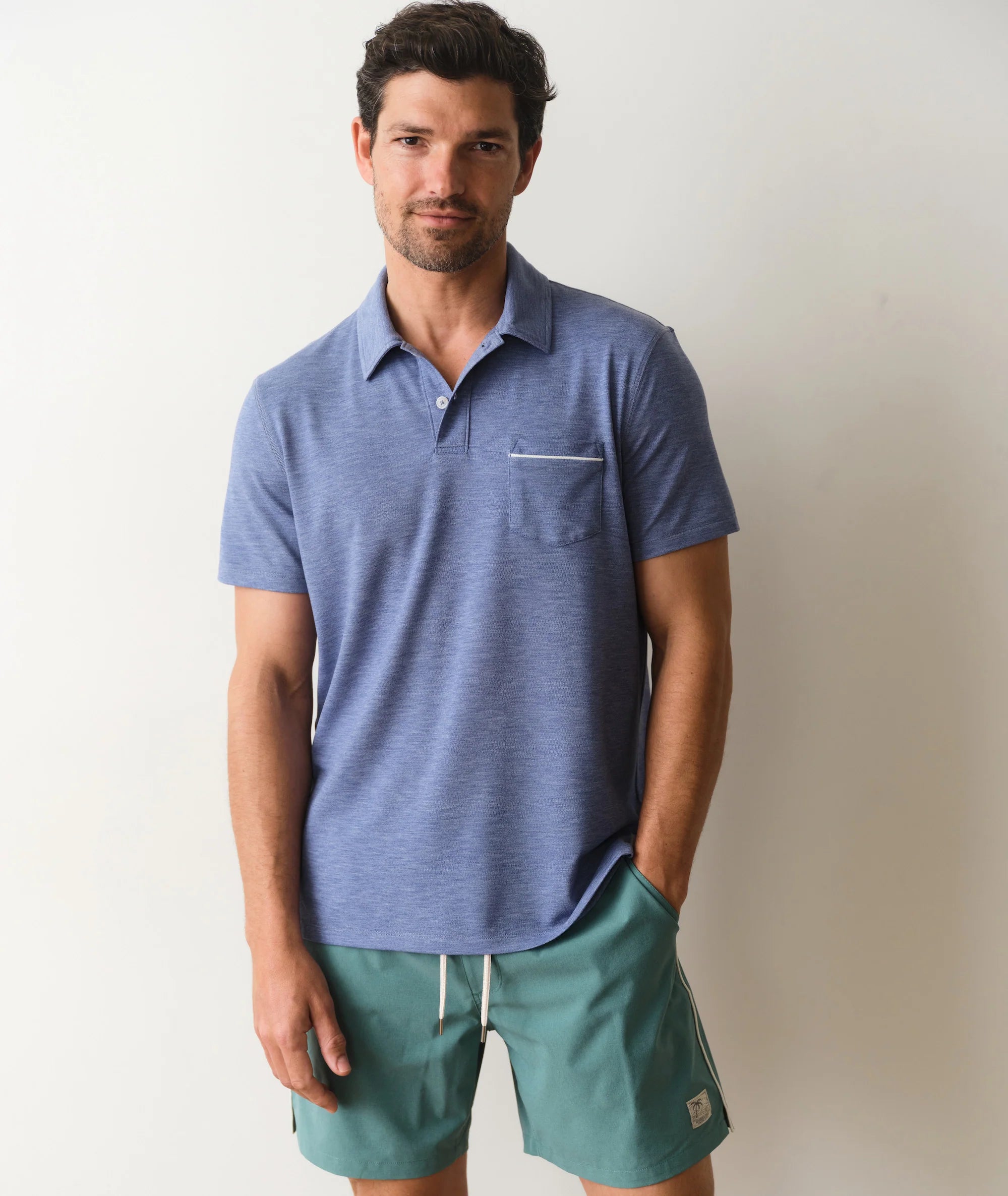 Air Pocket Polo - Coastal Fjord
