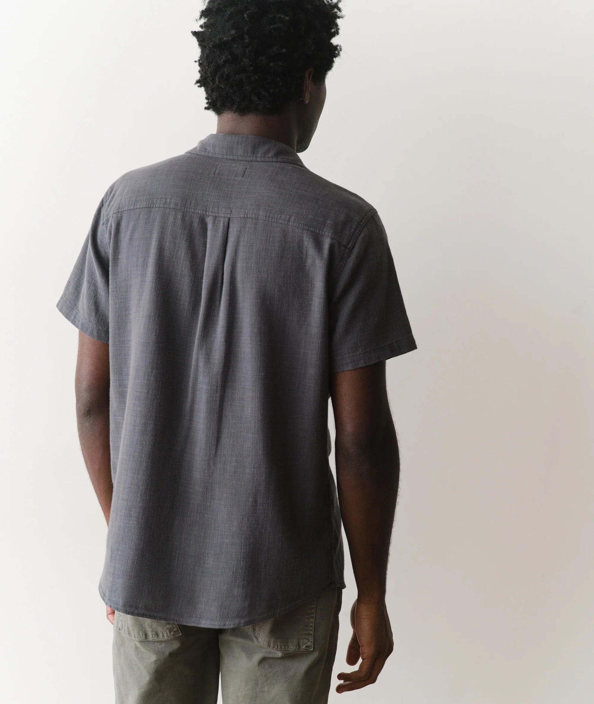 Stretch Selvage Short Sleeve Shirt - India Ink