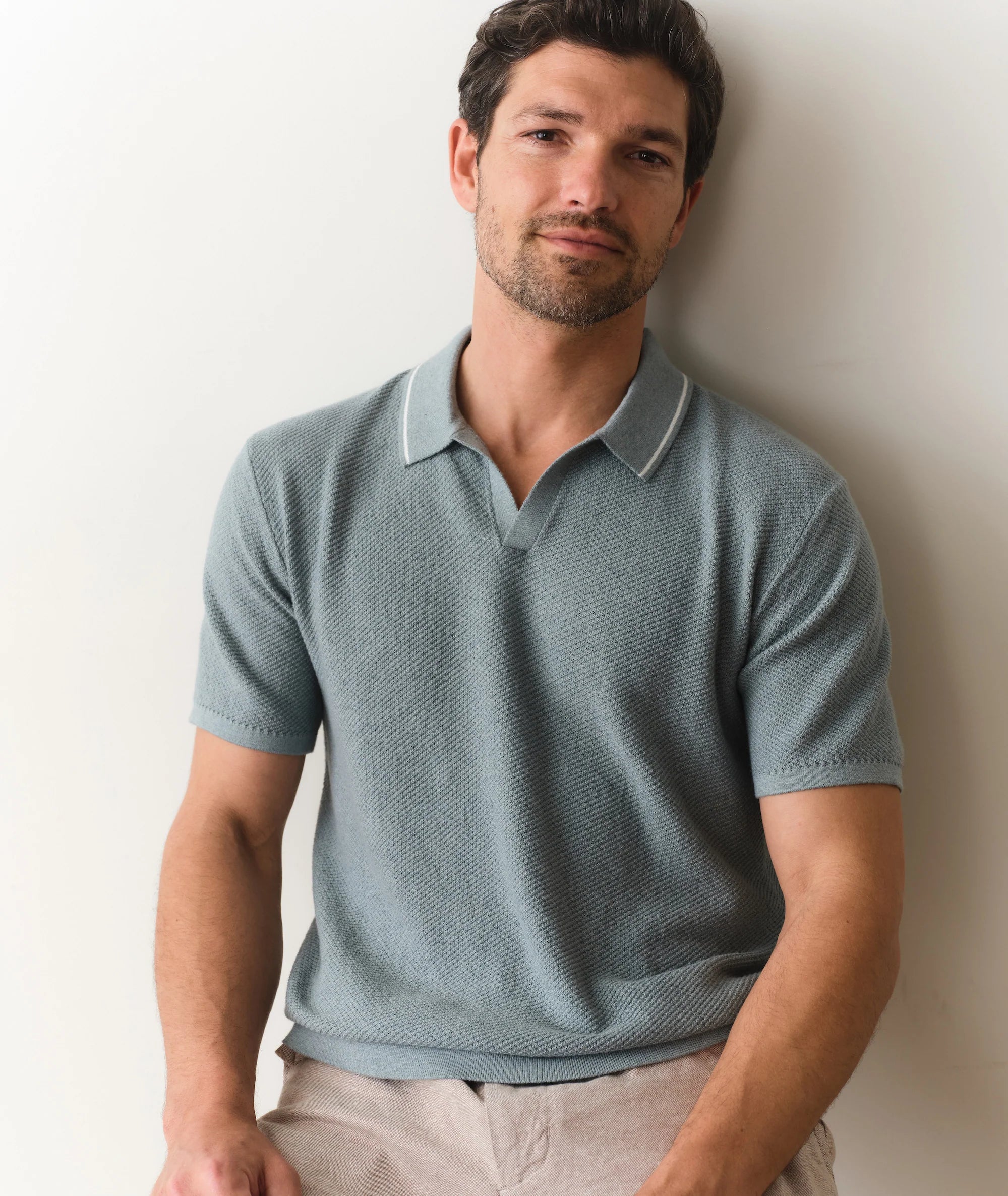 Greyson Sweater Polo - Slate