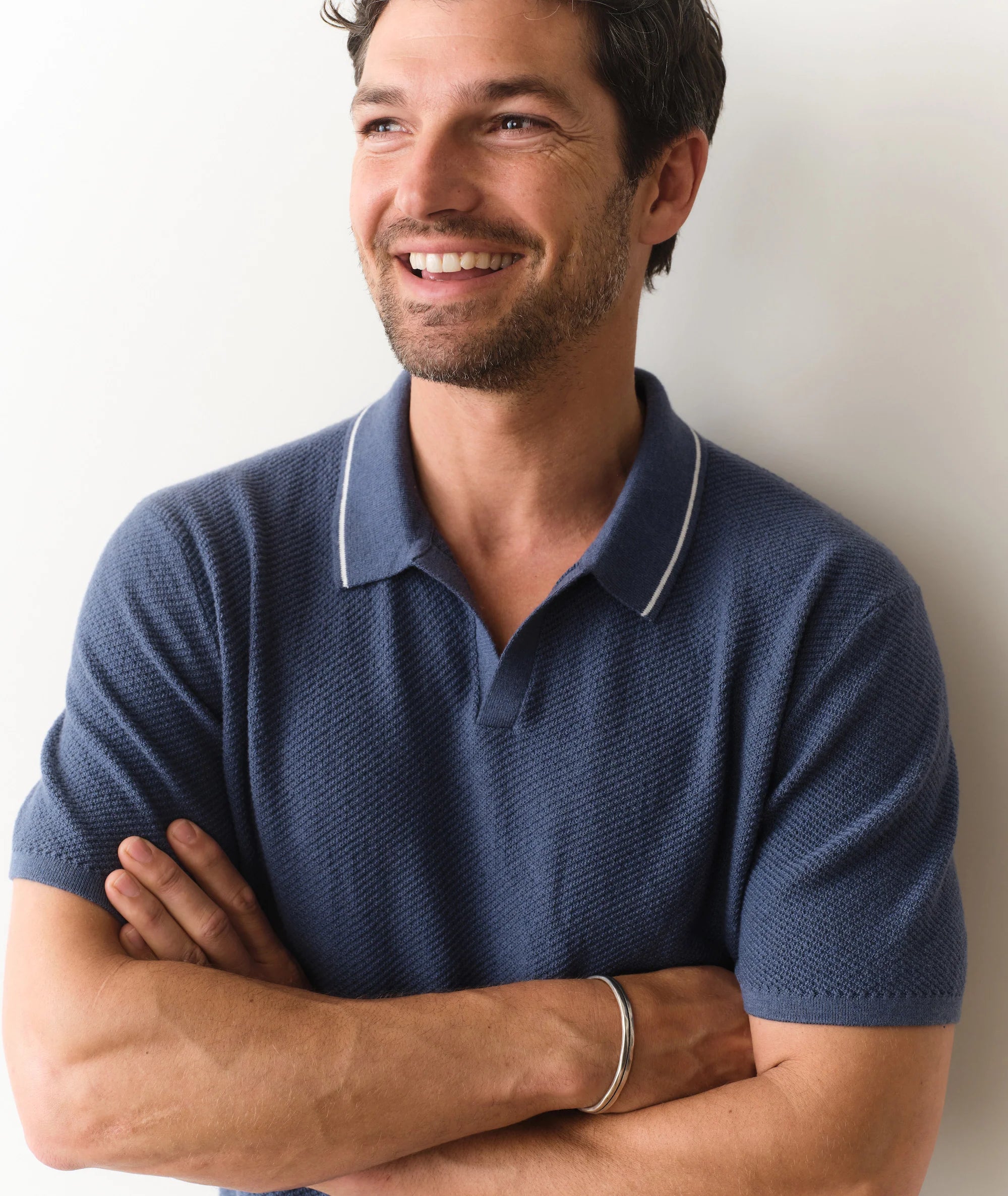 Greyson Sweater Polo - Vintage Indigo