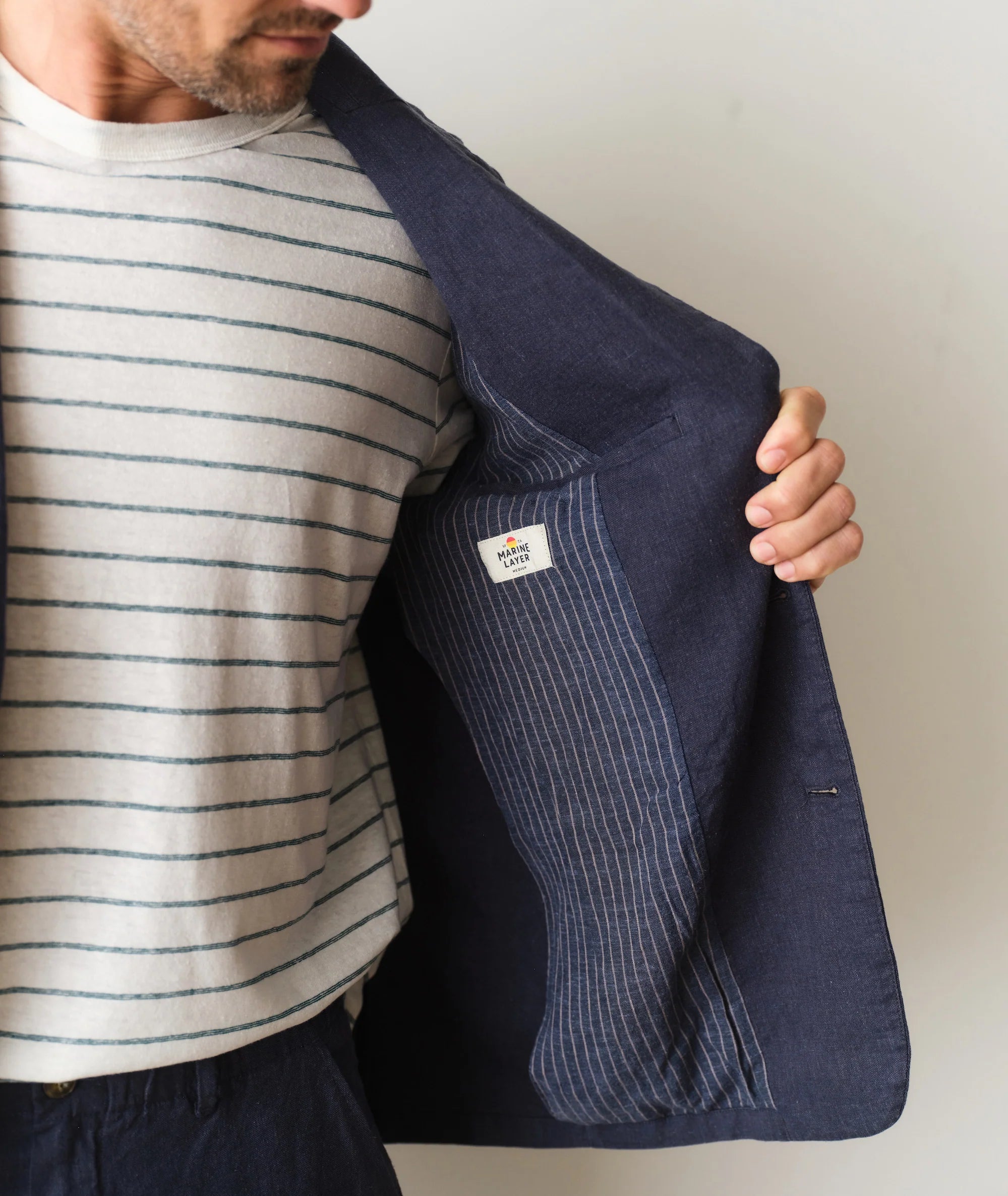 Hemp Blazer - Navy