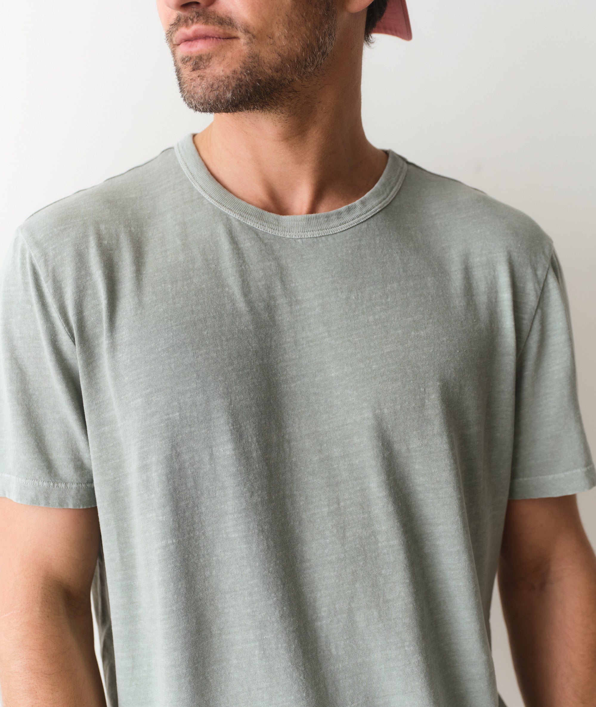 Hemp Cotton Relaxed Tee - Iceberg Green