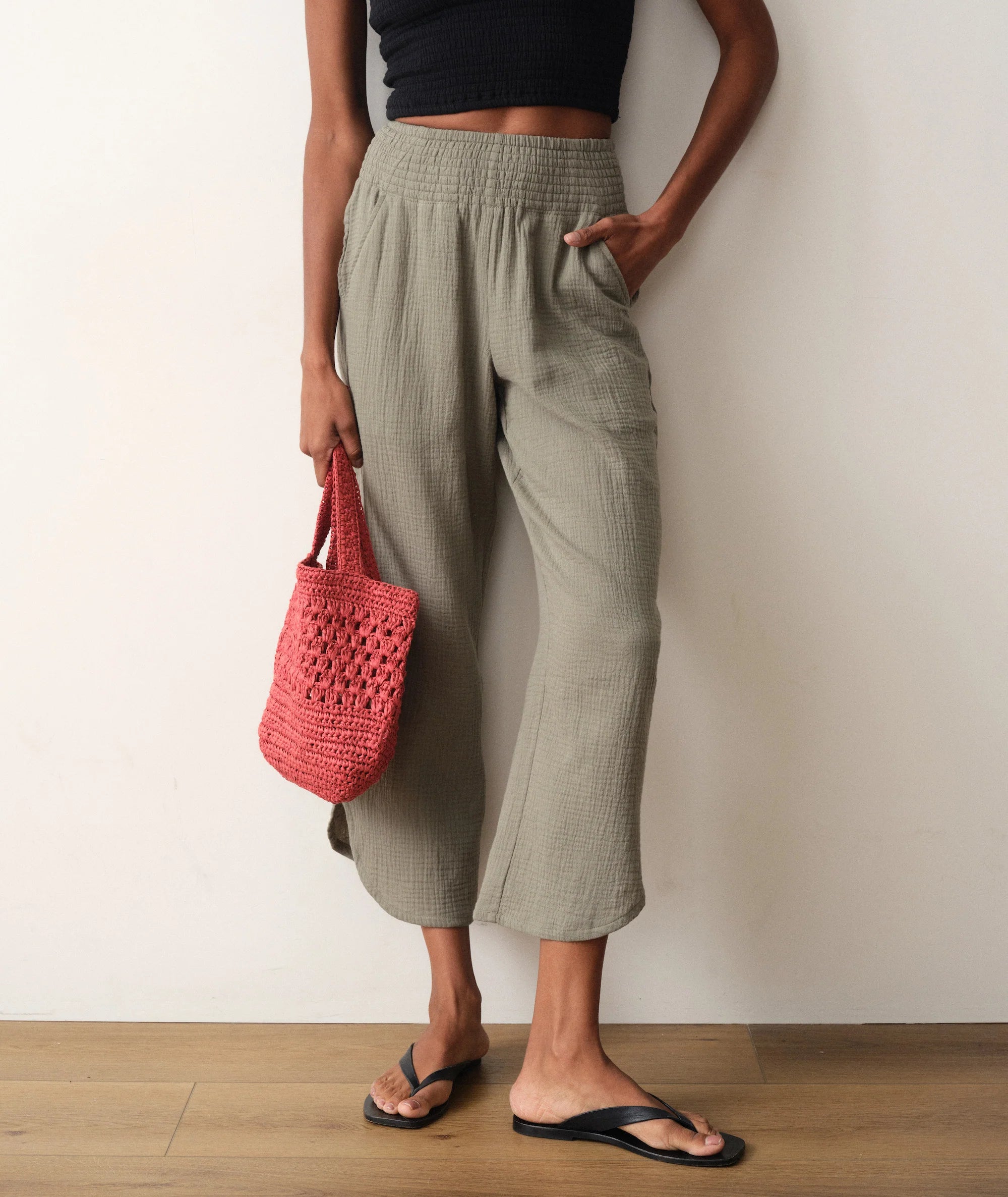 Cali Double Cloth Pant - Sage