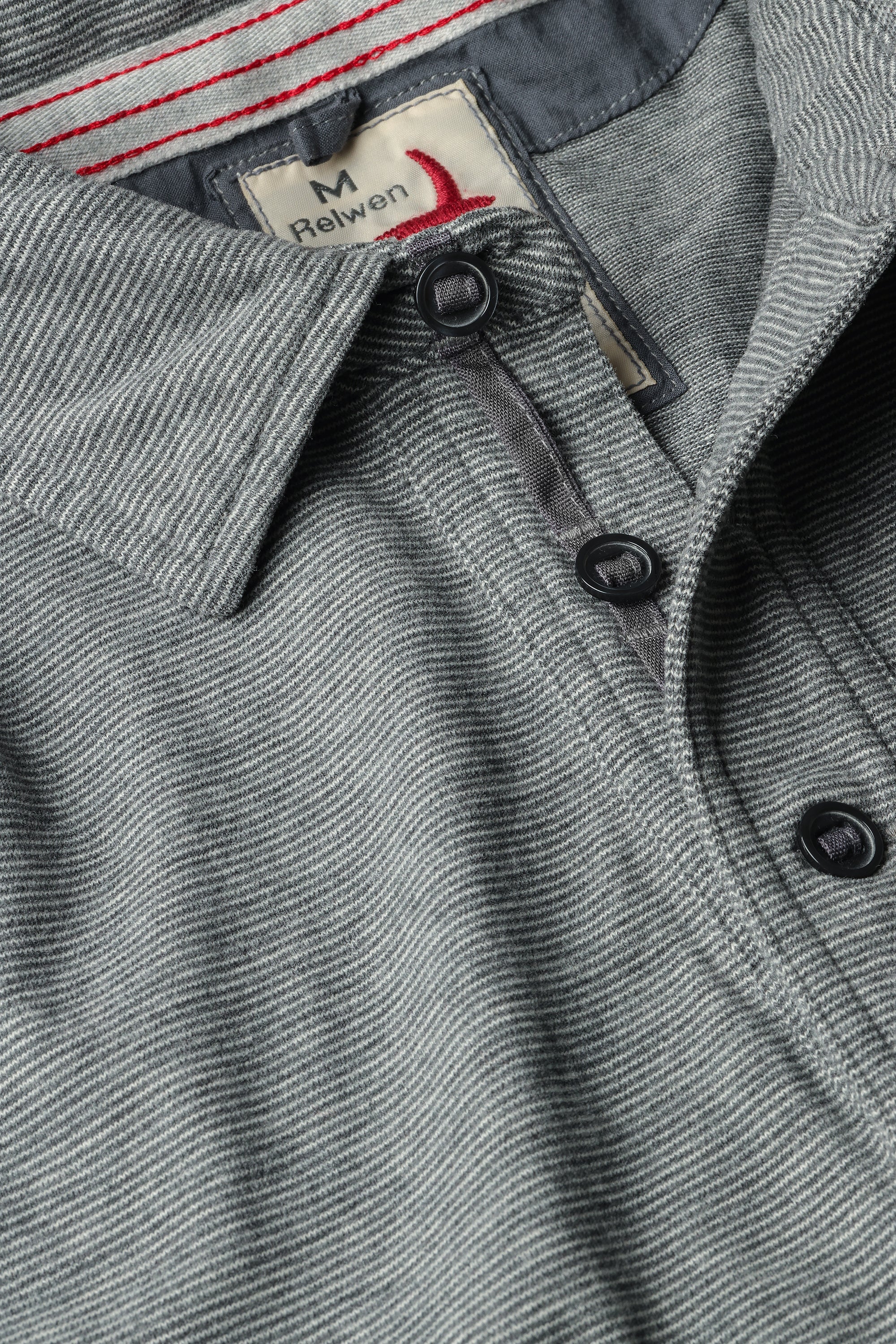 Fineline Jersey Polo - Dark Grey/White