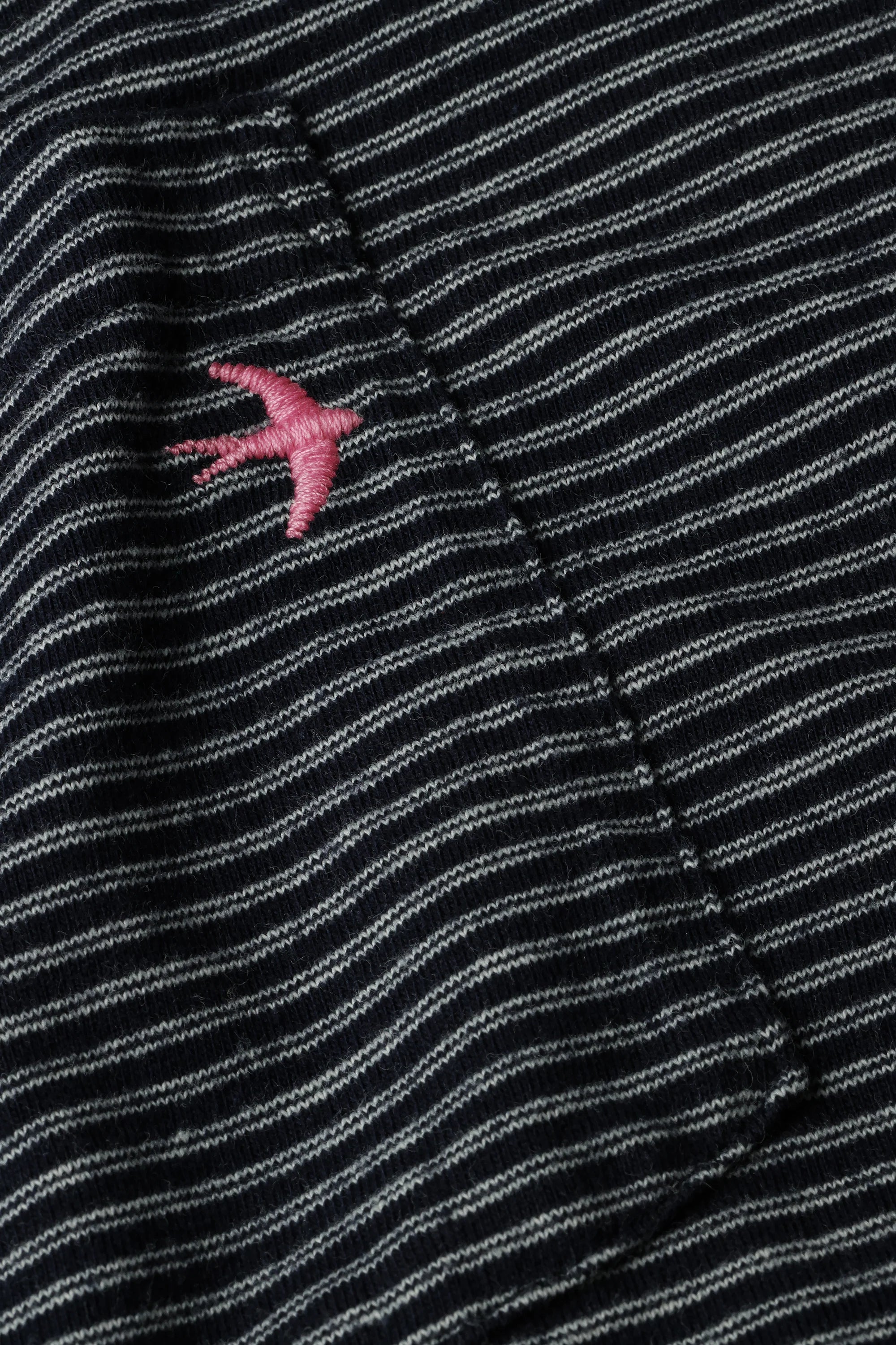 Dbl Feedstripe Tee - Midnight/White