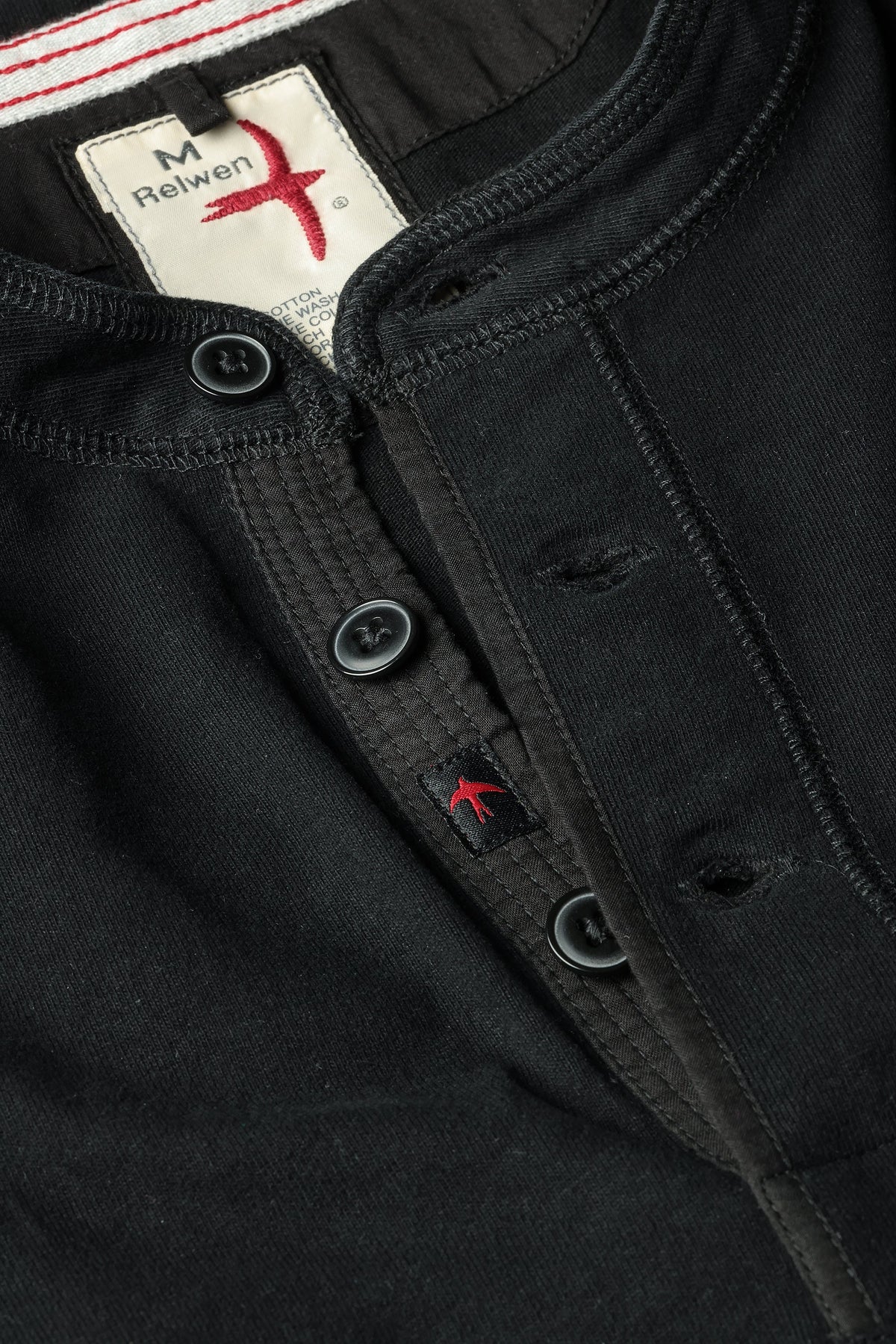 Ringspun Henley - Black