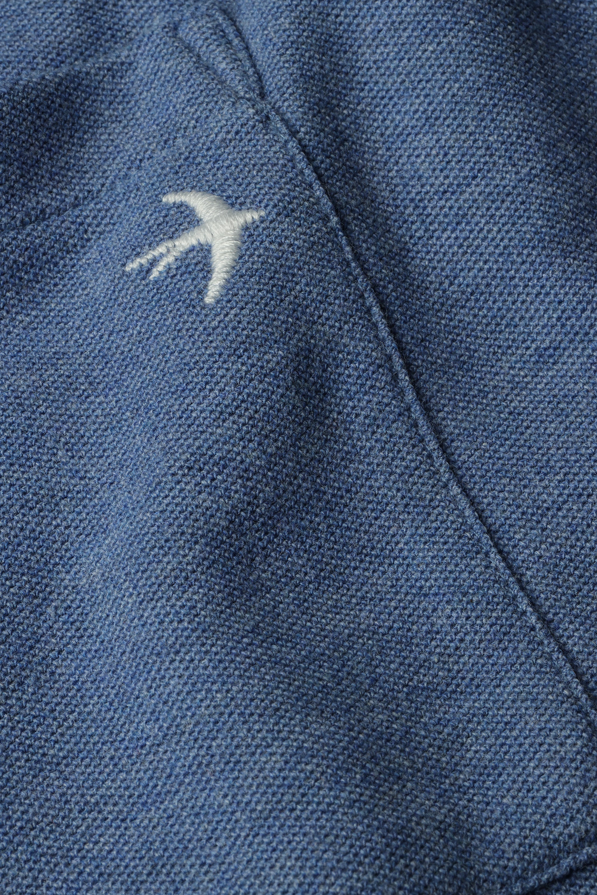 L/S Vintage Pique Crew - Light Marine Heather