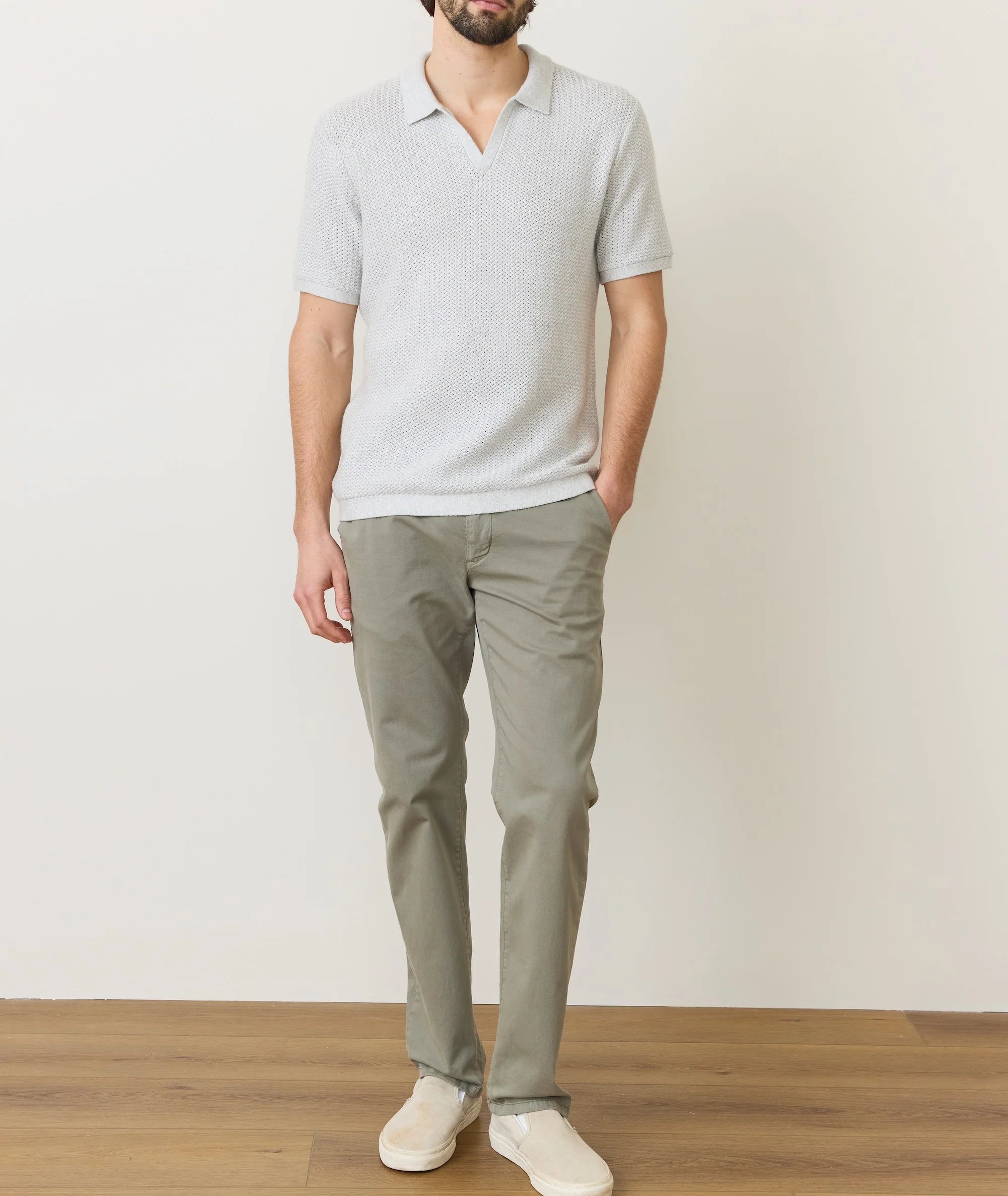 Conrad Vertical Stripe Sweater Polo