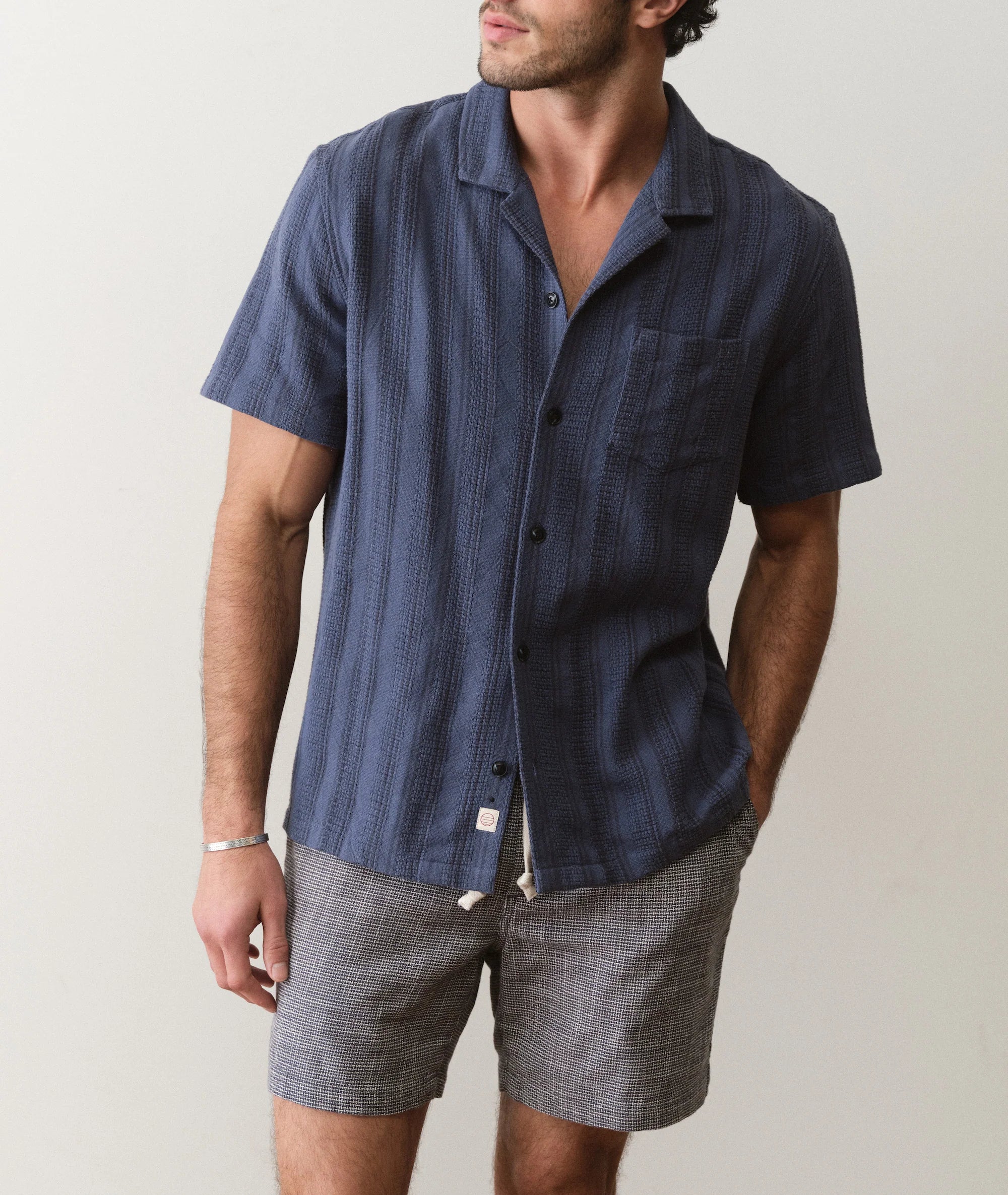 Dobby Resort Shirt - Navy