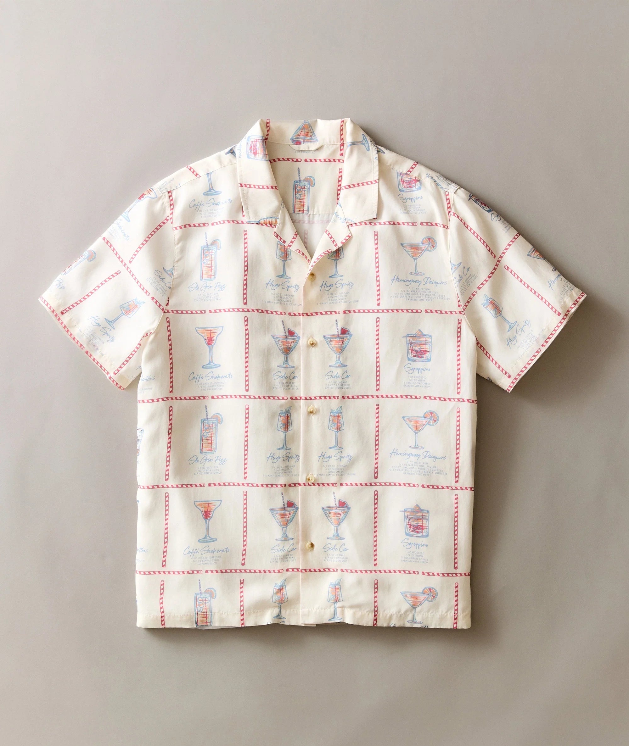 Luzio Resort Shirt - Multi Happy Hour Print
