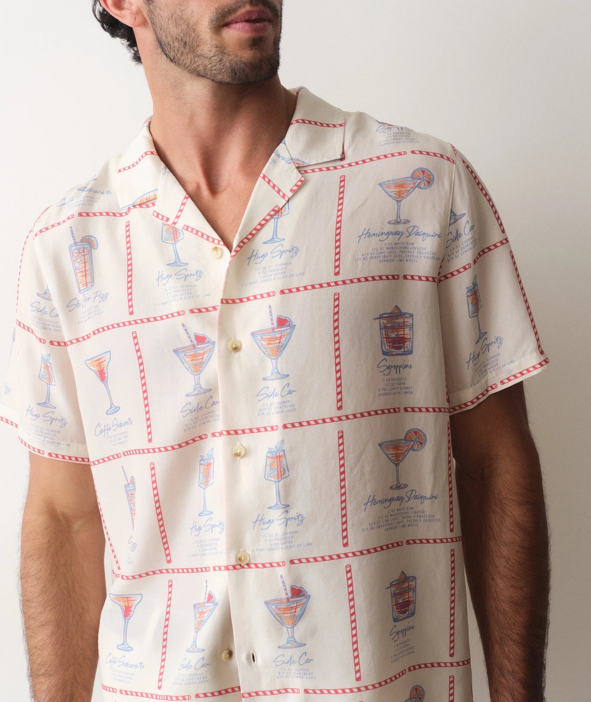 Luzio Resort Shirt - Multi Happy Hour Print