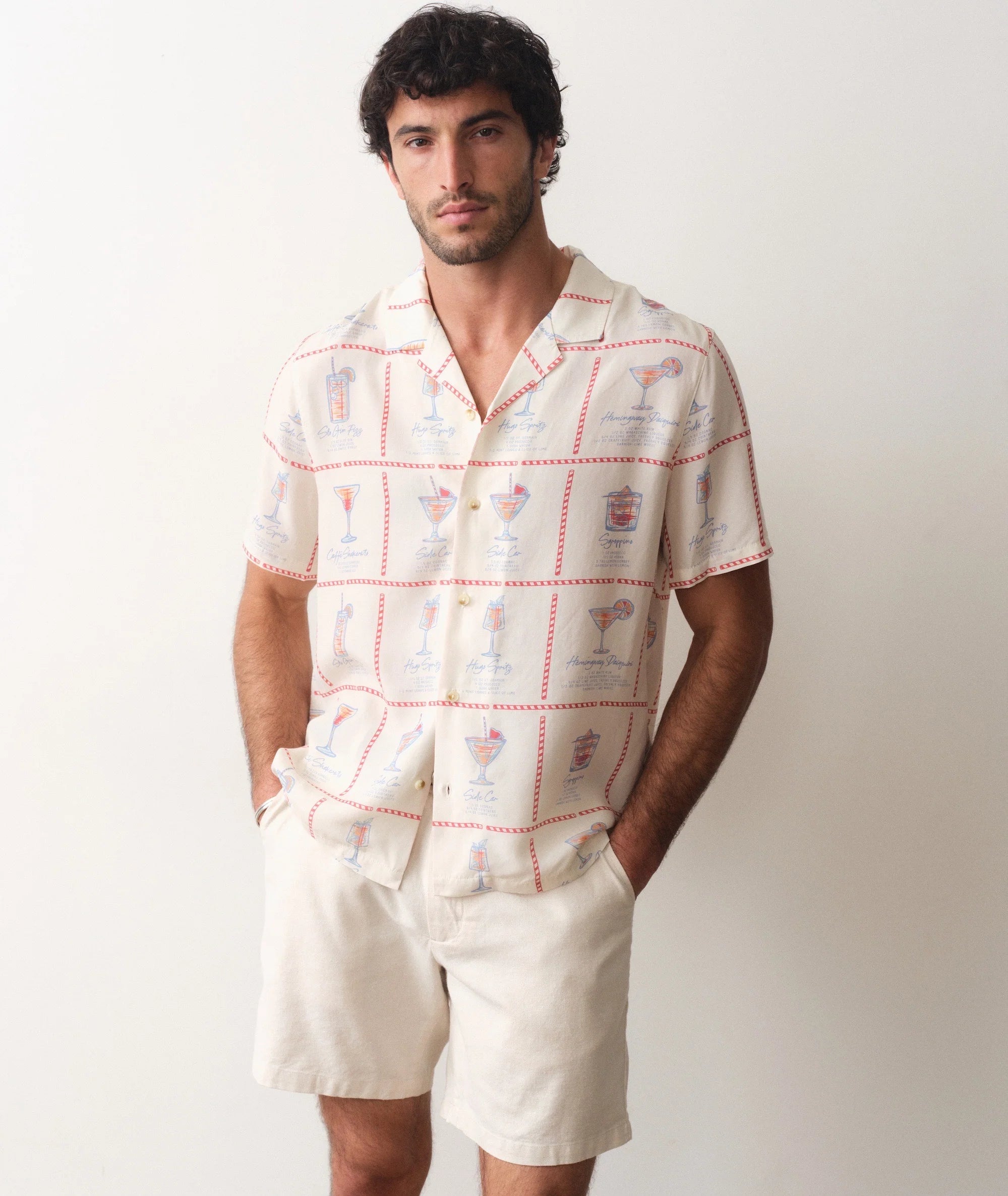 Luzio Resort Shirt - Multi Happy Hour Print