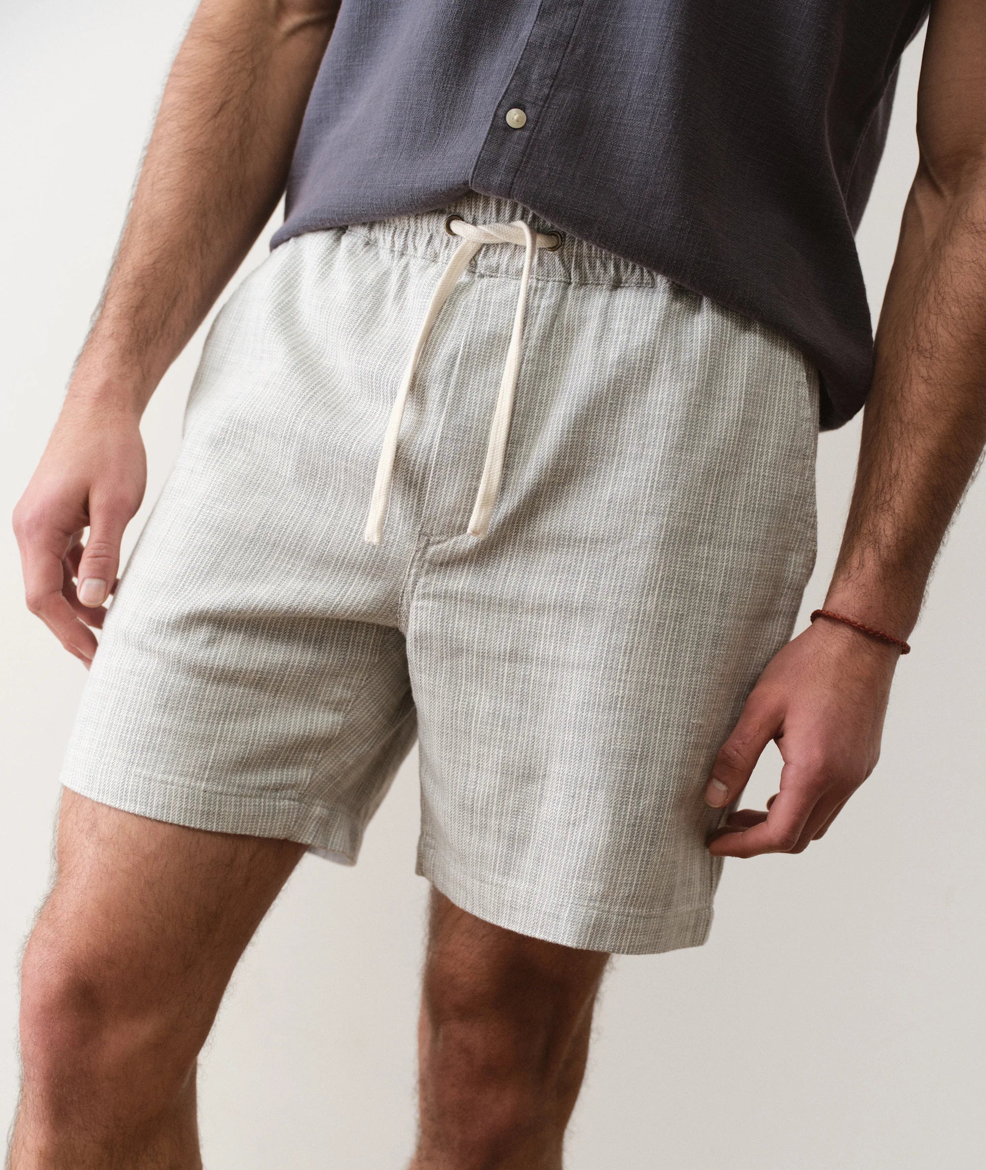 Saturday Beach Short 6" - Green Stripe