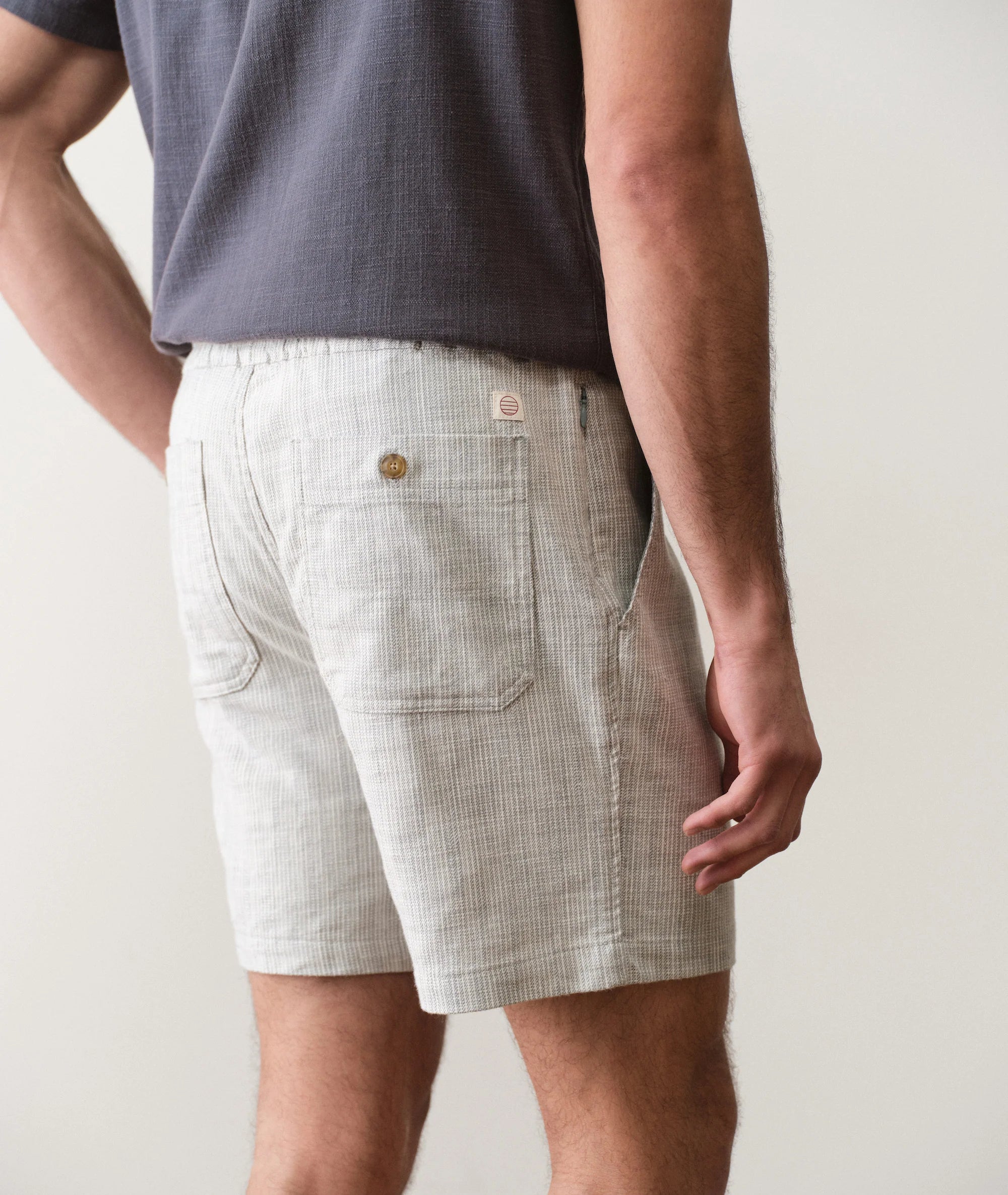Saturday Beach Short 6" - Green Stripe