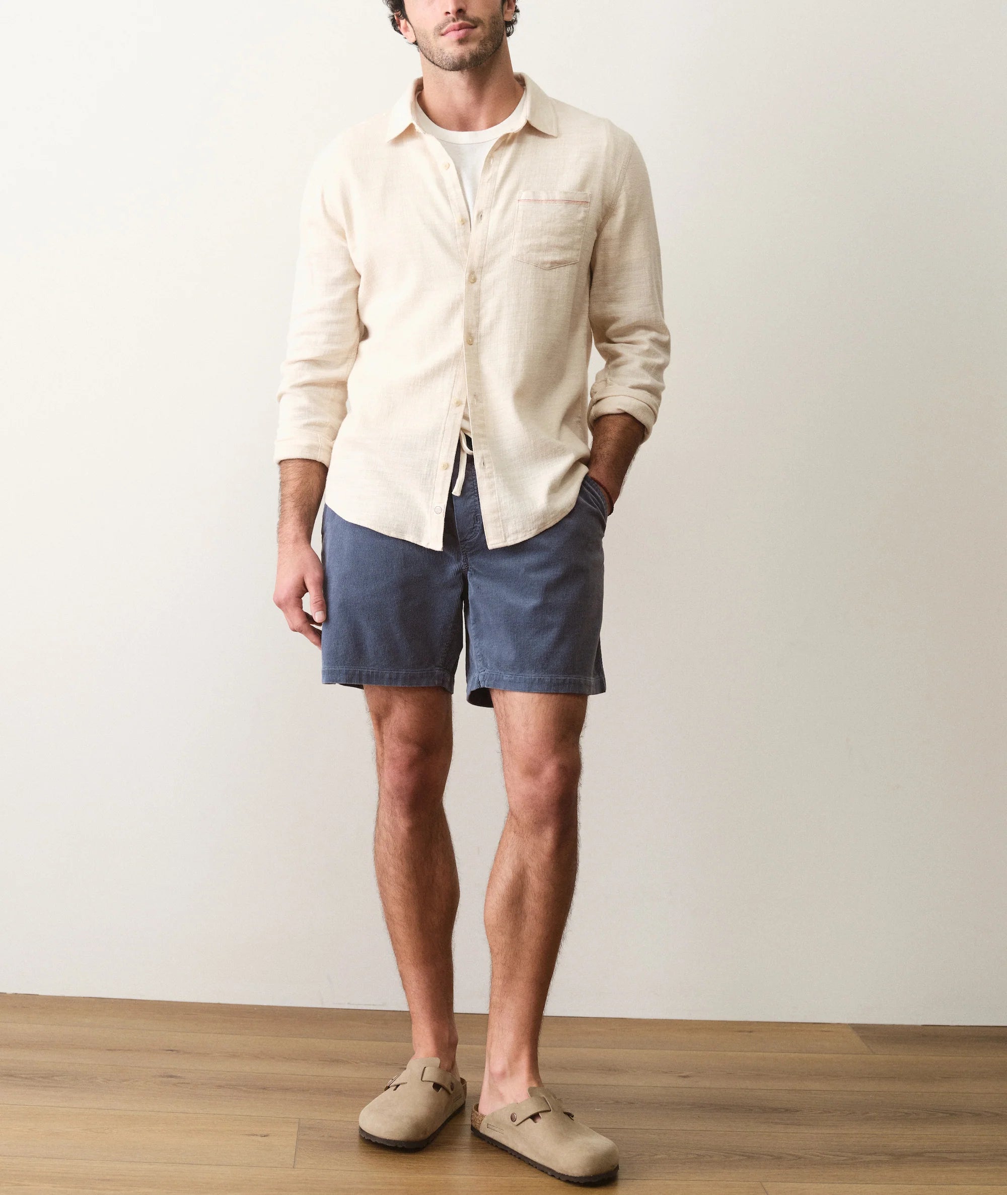 Saturday Corduroy Short 6" - Faded Navy