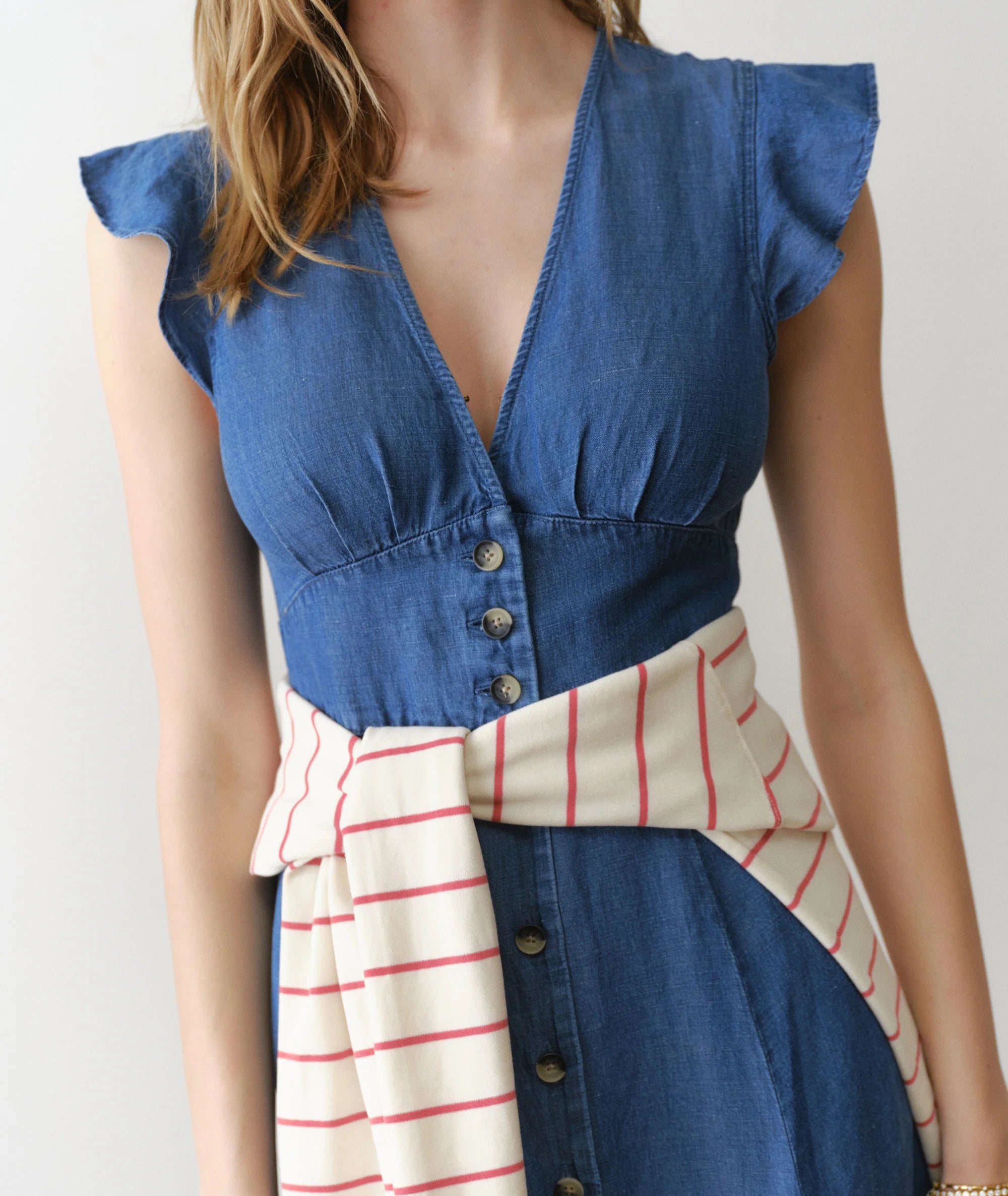 Camila Midi Dress - Medium Wash