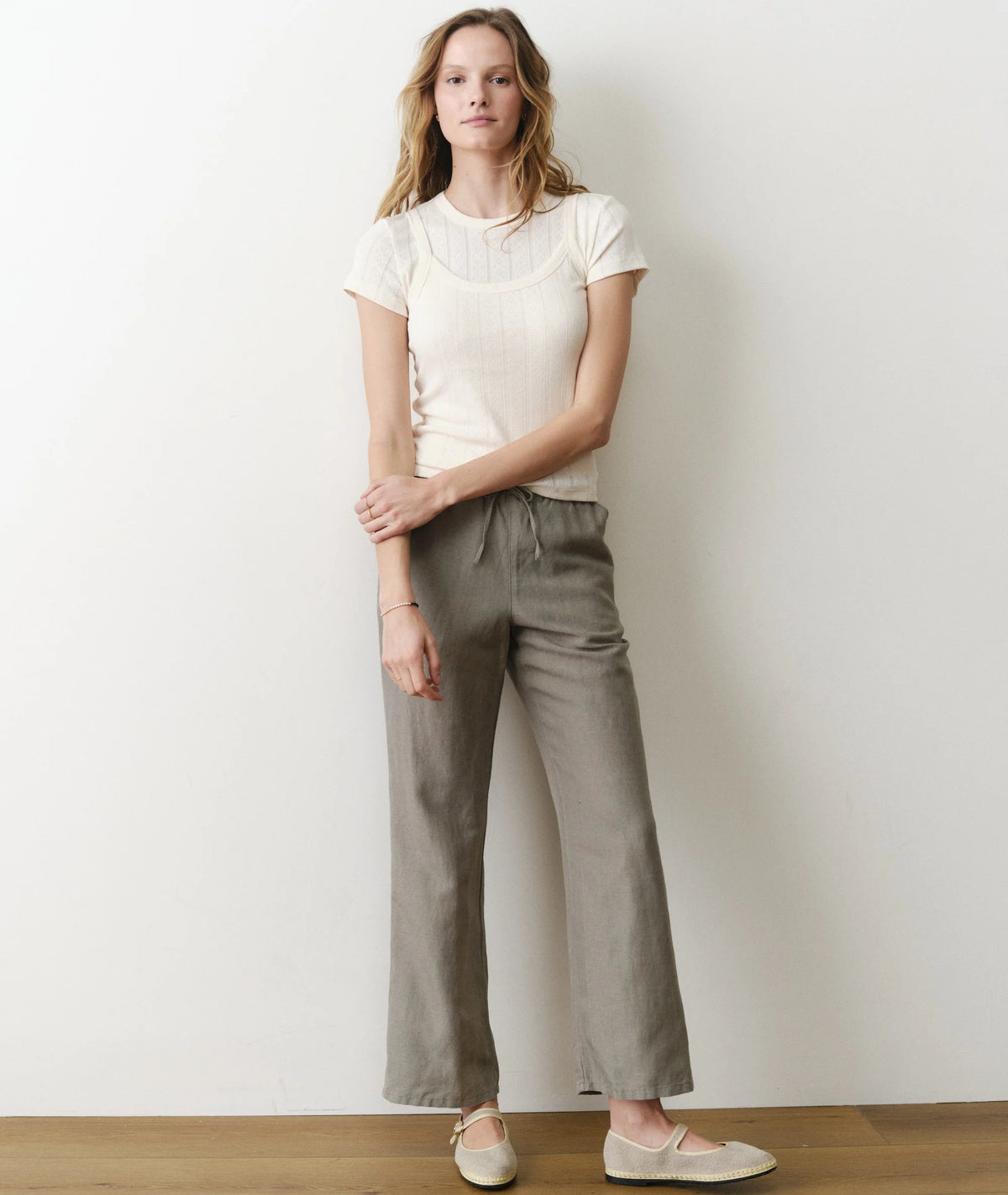 Linen Drawstring Pant - Sea Spray – FORE & WHARF