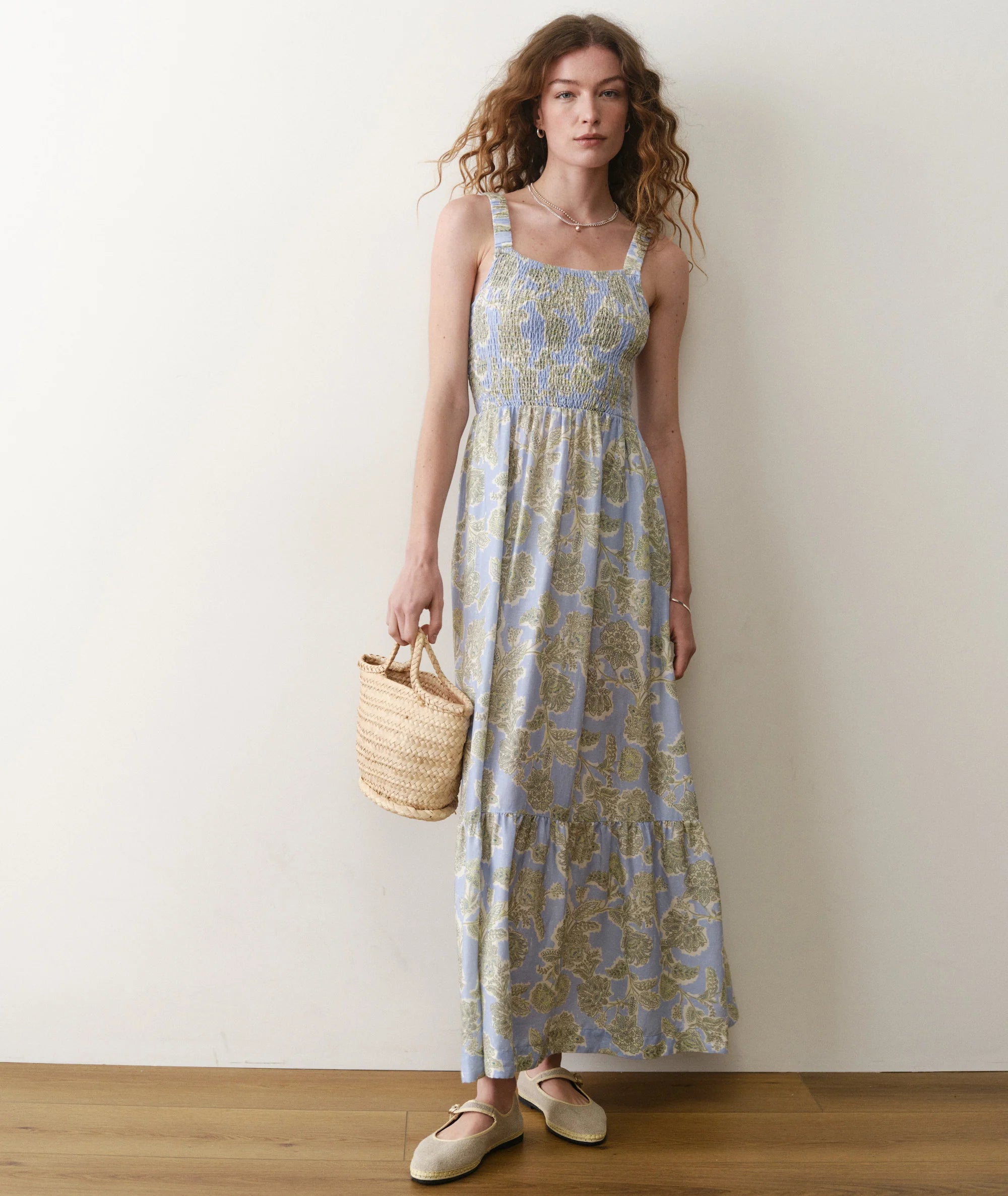 Selene Maxi Dress - Blue Floral
