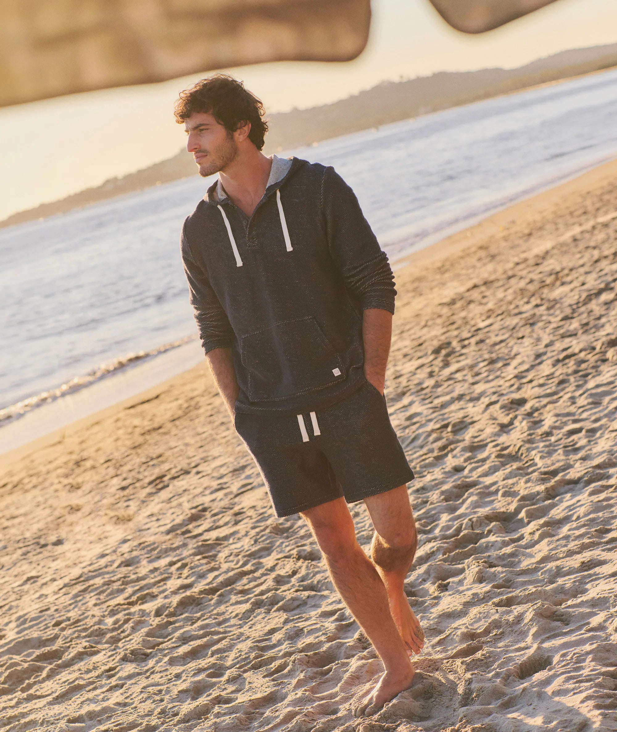 Portola Beach Hoodie - Navy / White