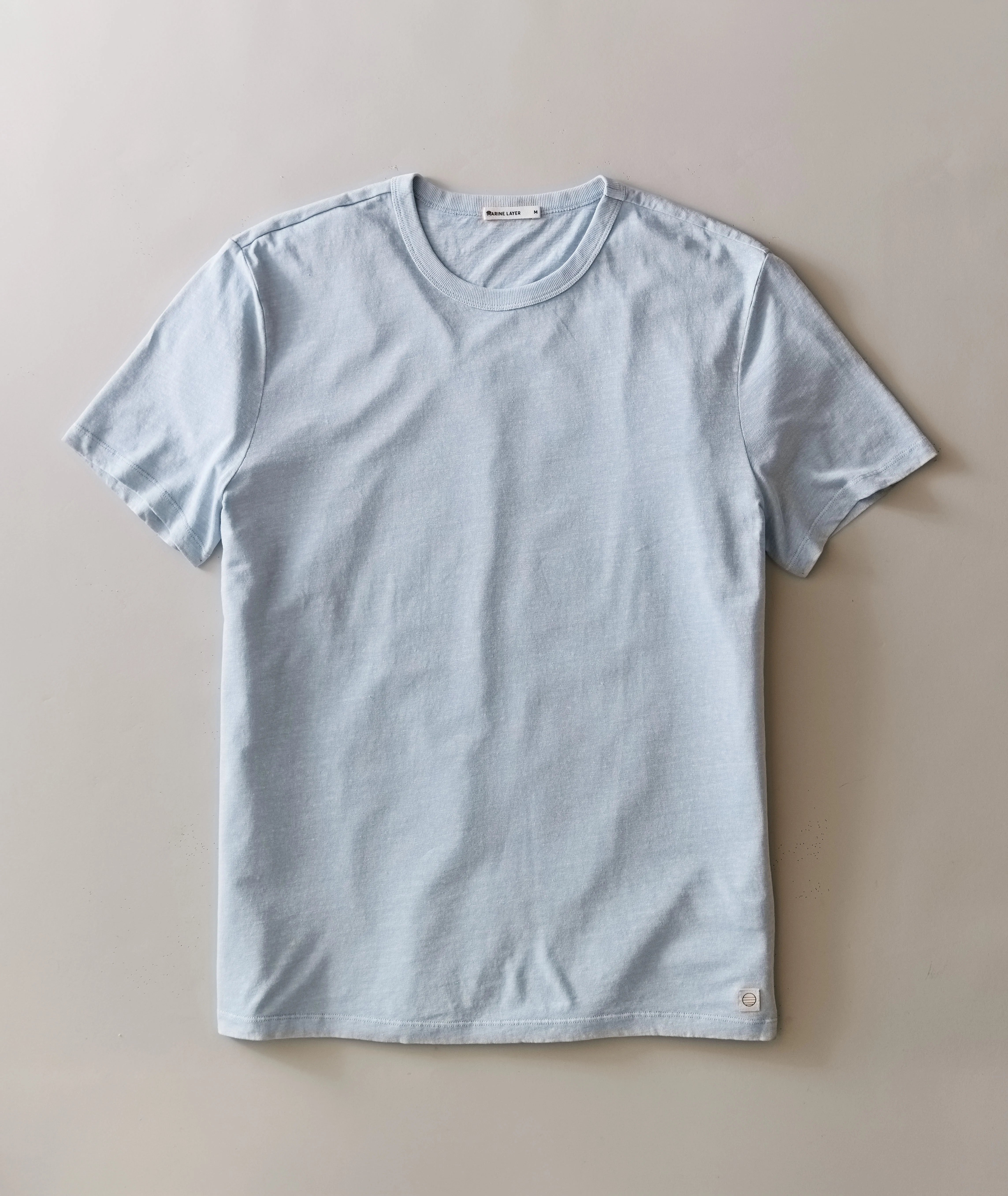 Relaxed Hemp Cotton Tee - Soft Chambray