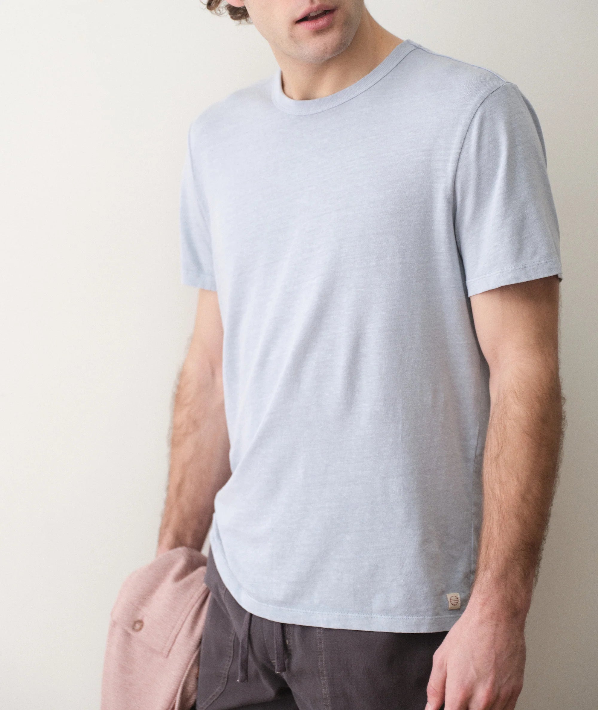Relaxed Hemp Cotton Tee - Soft Chambray