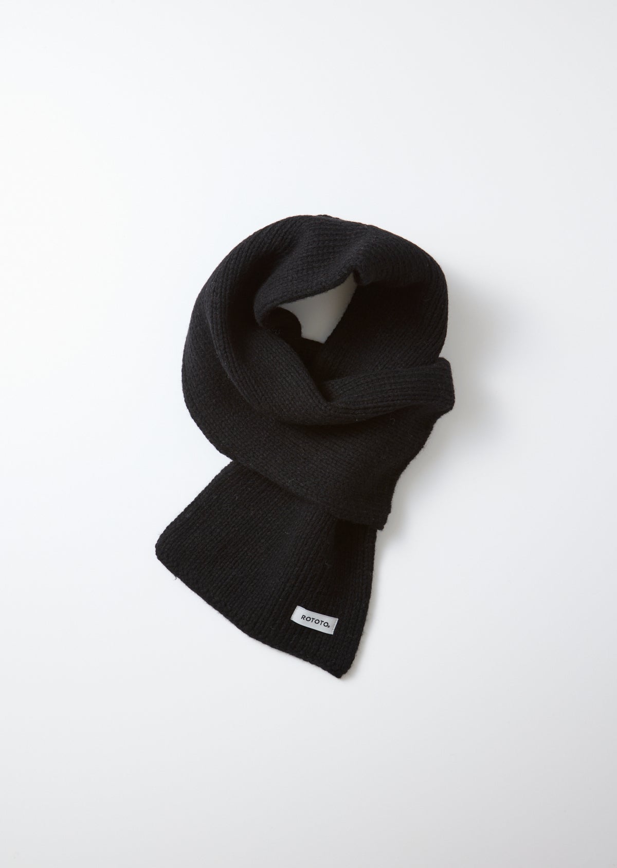 Hanmo Wool Chunky Short Scarf - Black