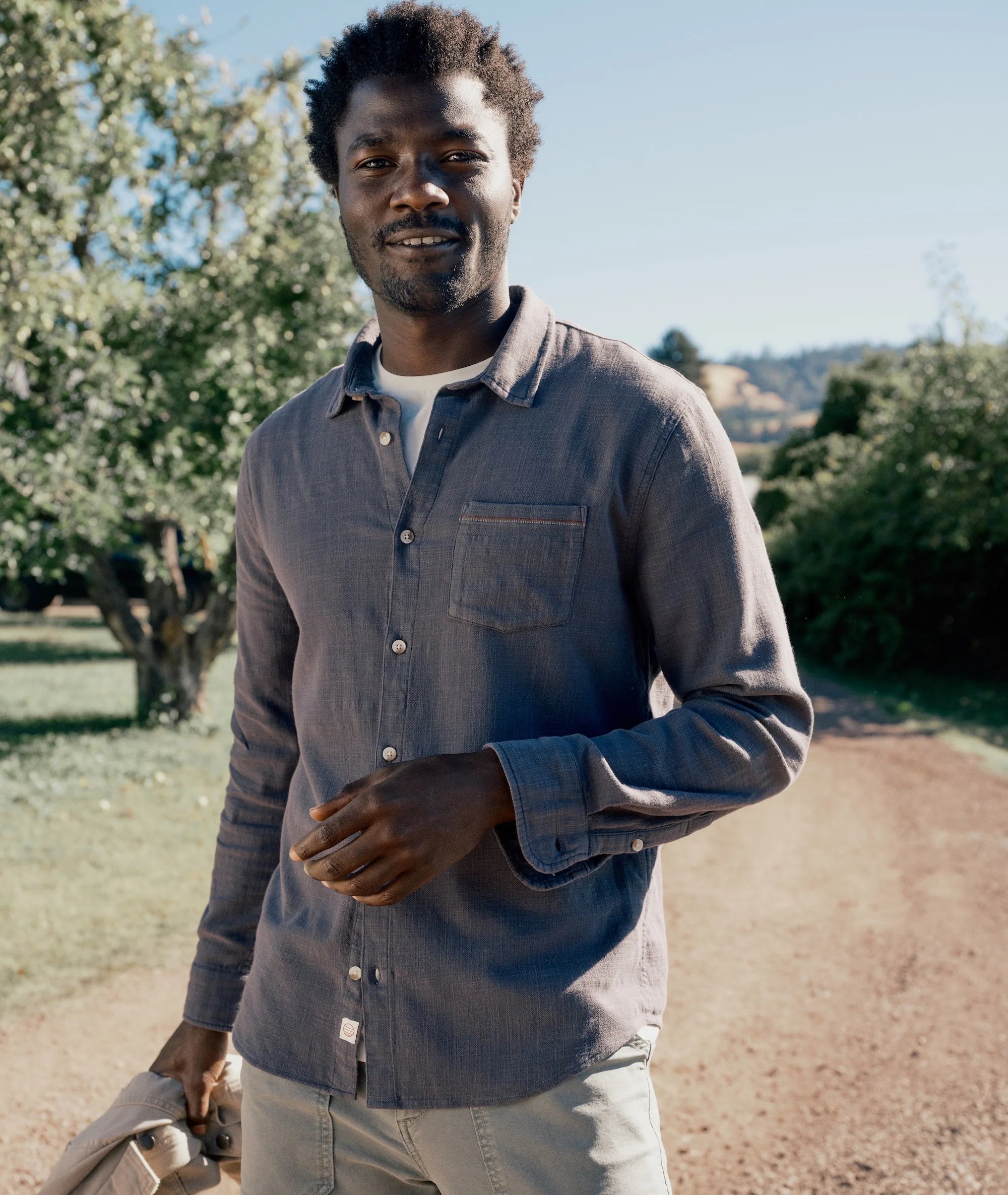Stretch Selvage Long Sleeve Shirt