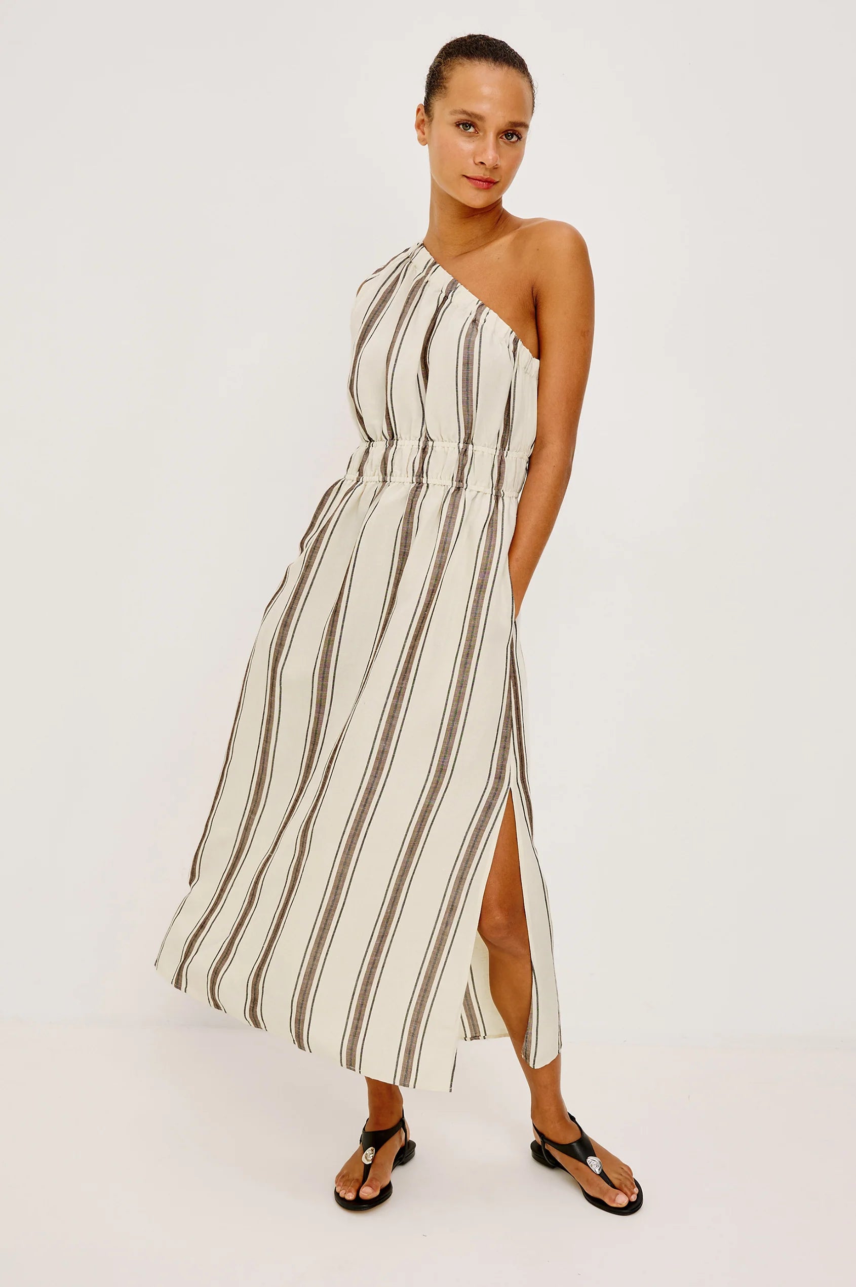 Selani Dress - Sequoia Stripe