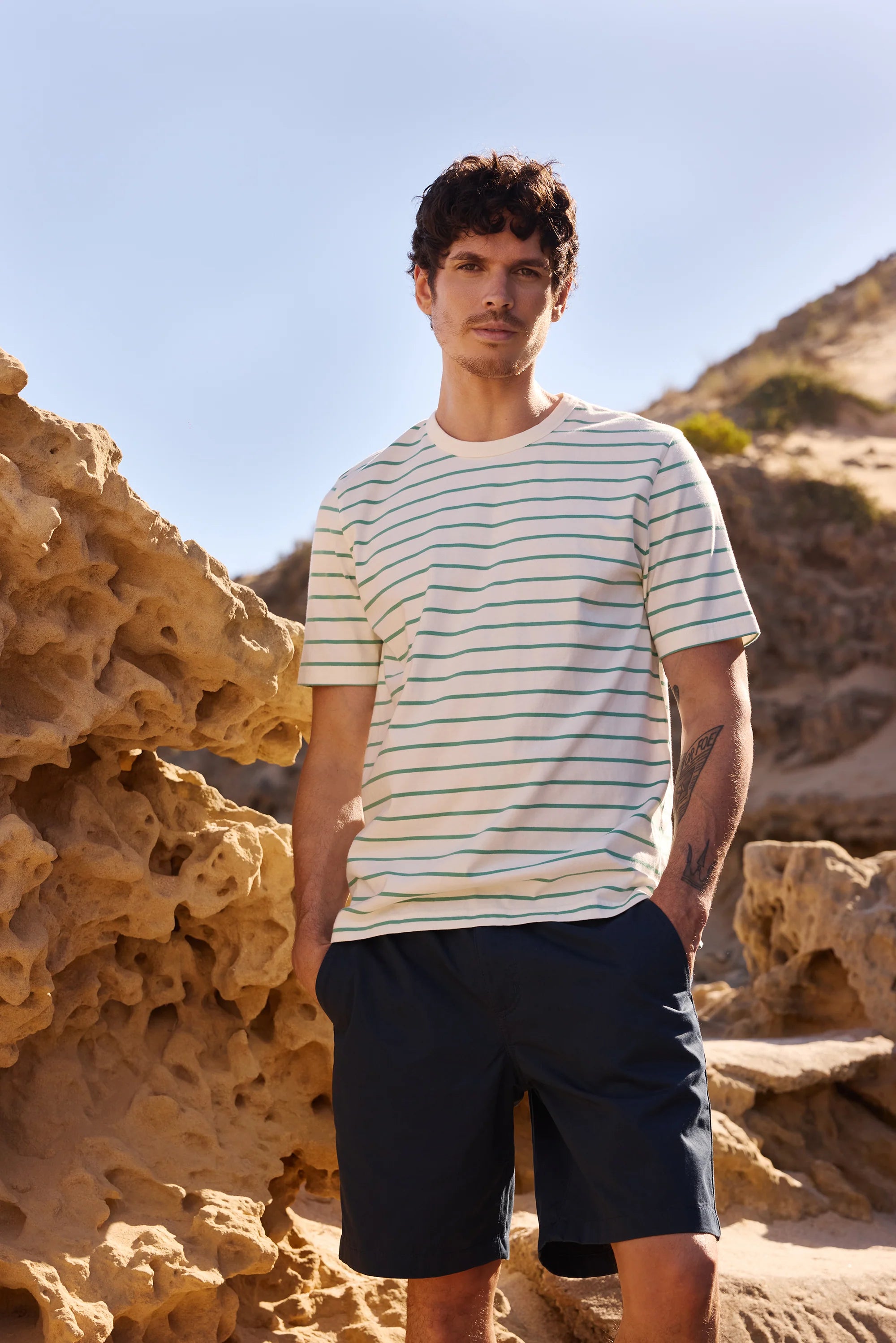 Short Sleeve Tee - Fox Island Stripe