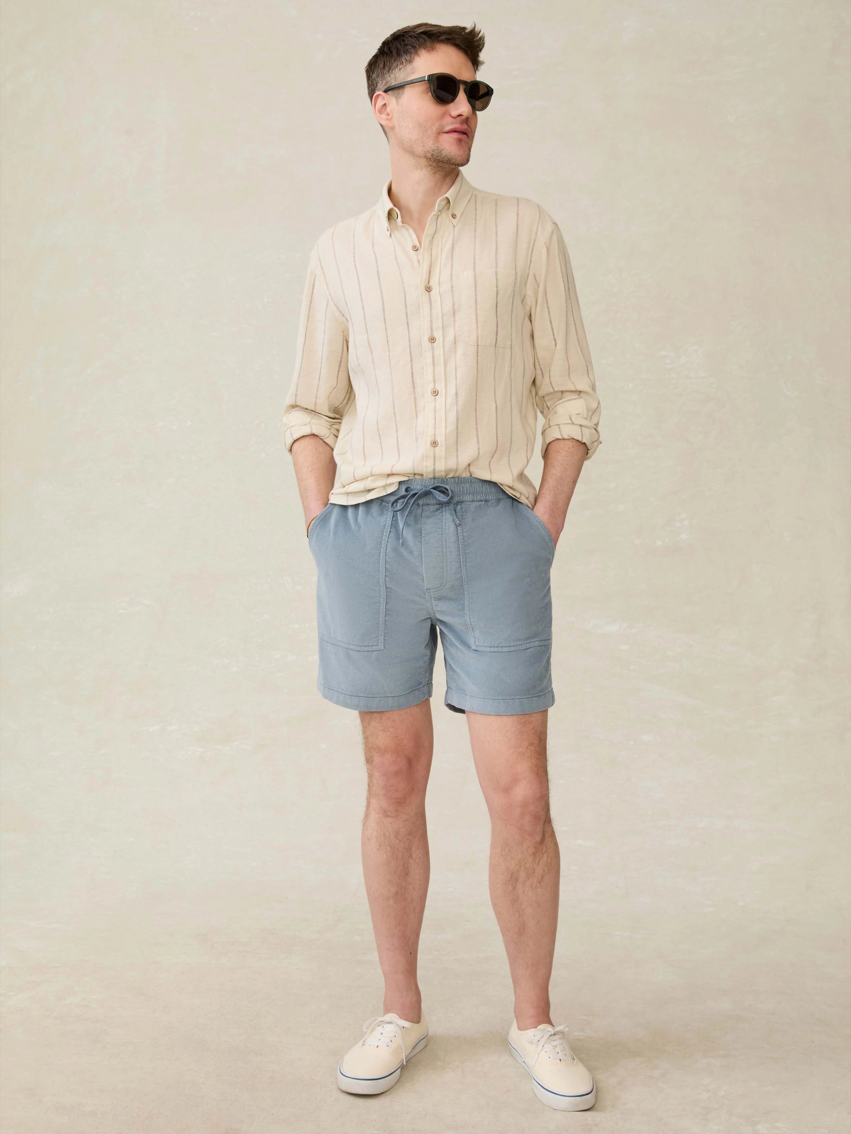 Corduroy Drawstring Utility Short
