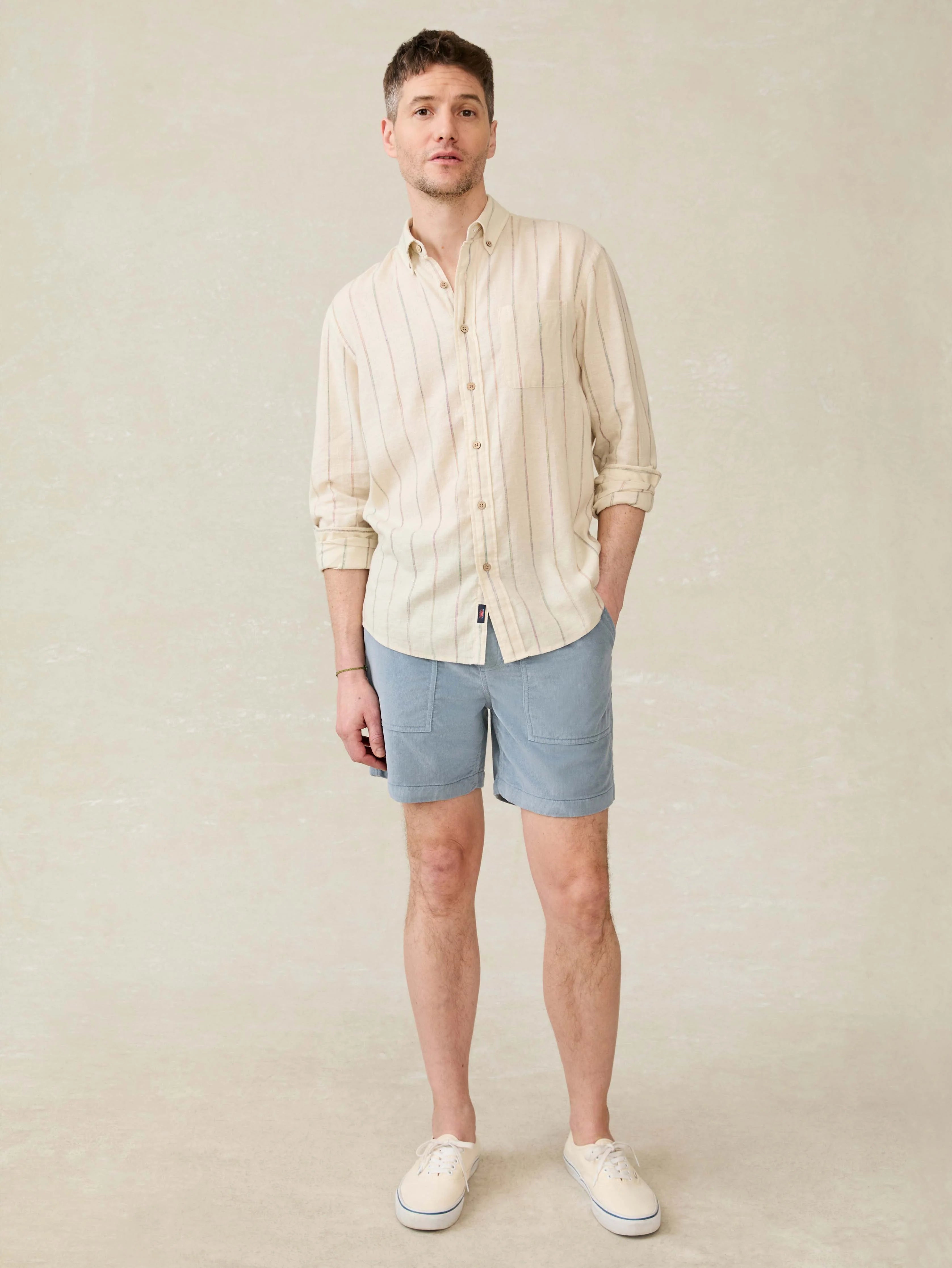 Corduroy Drawstring Utility Short