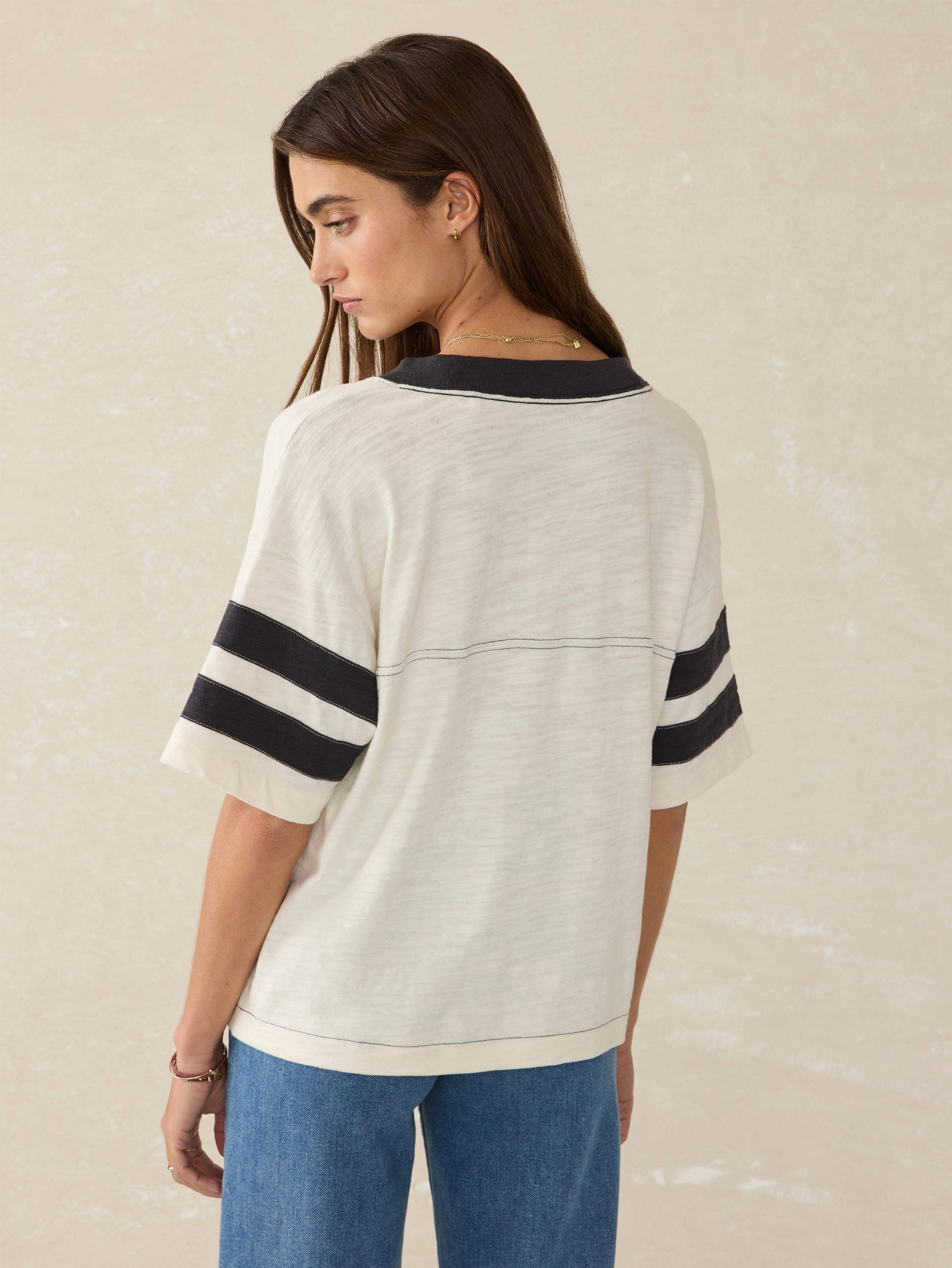 Sunwashed Slub Varsity Tee