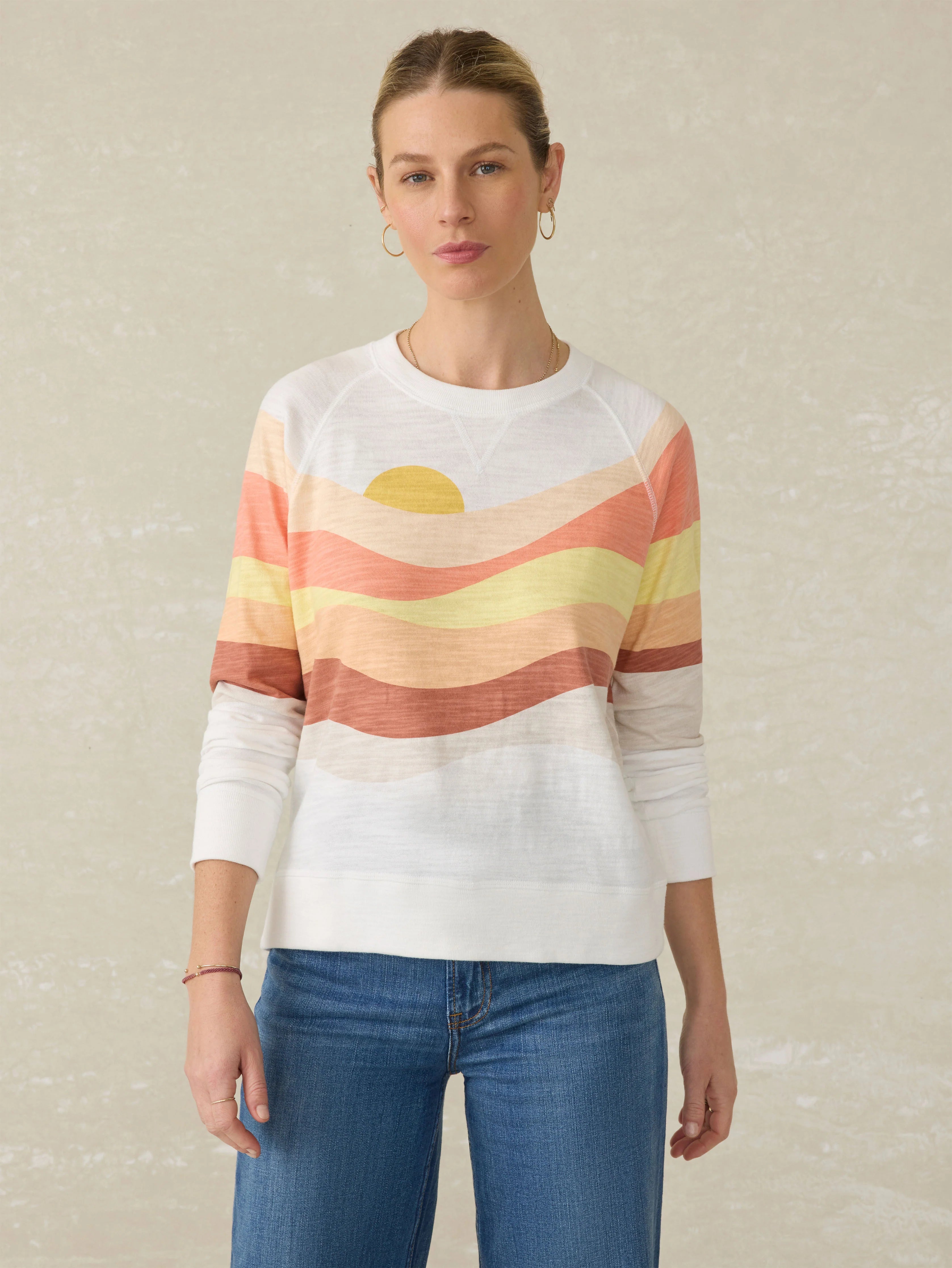 Sunwashed Slub Crewneck