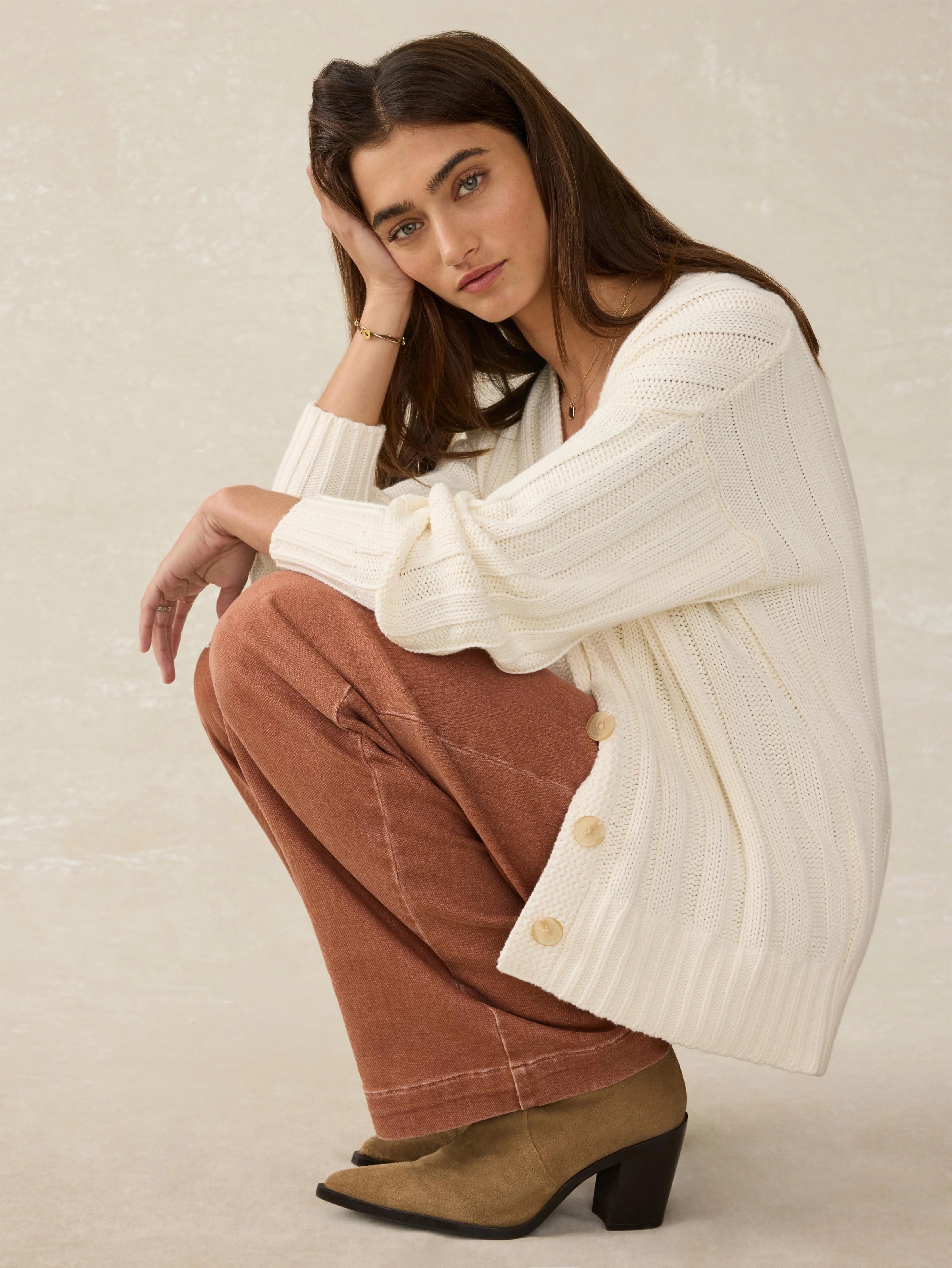 Sunwashed Cotton Laidback Cardigan