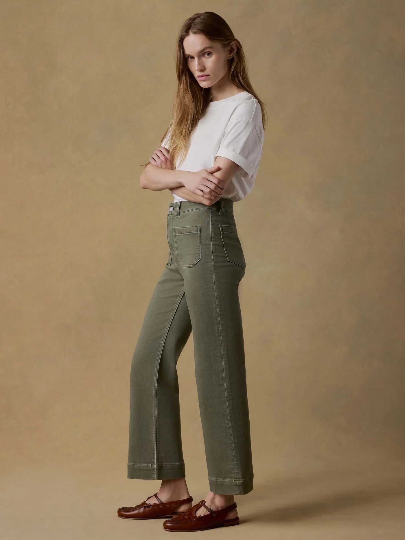 Stretch Terry Patch Pocket Pant - Island Olive