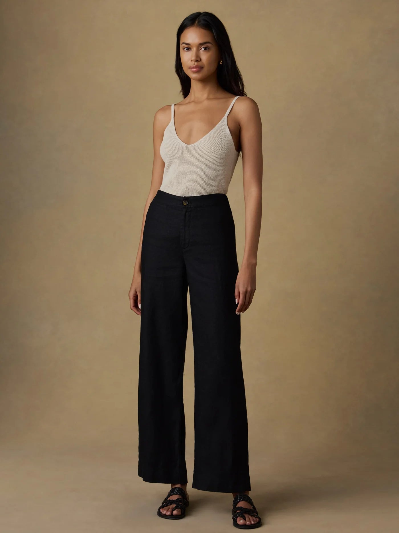 Sun Strider Linen Pants - Black