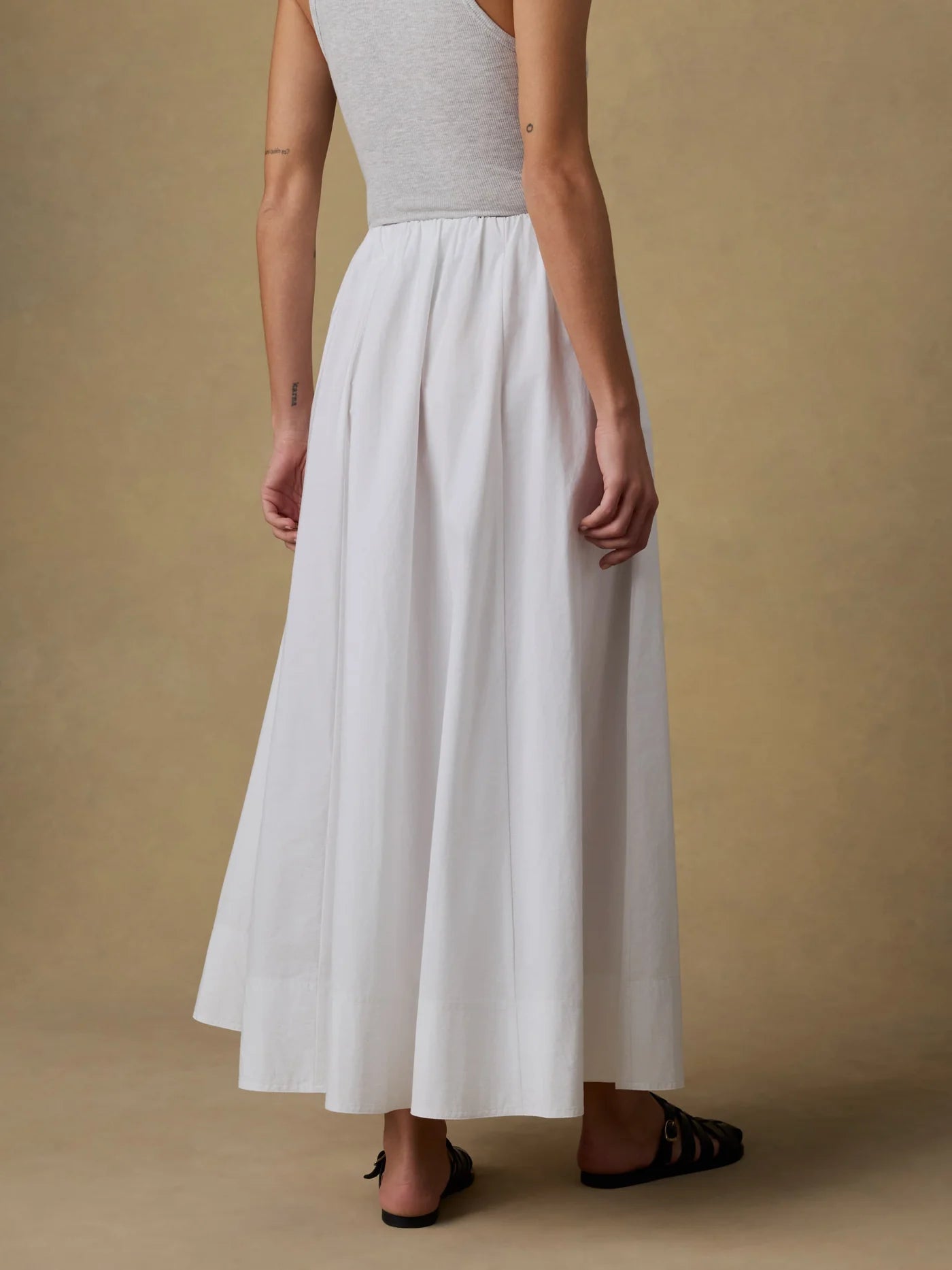 Coastal Poplin Nera Skirt - White