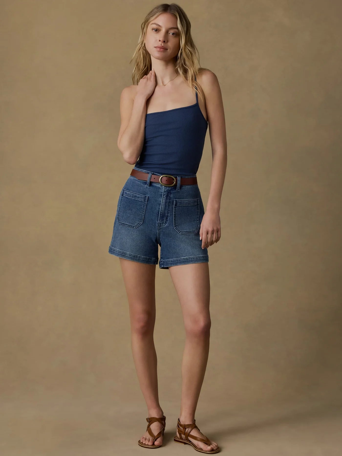 Stretch Terry Patch Pocket Short - Riverton
