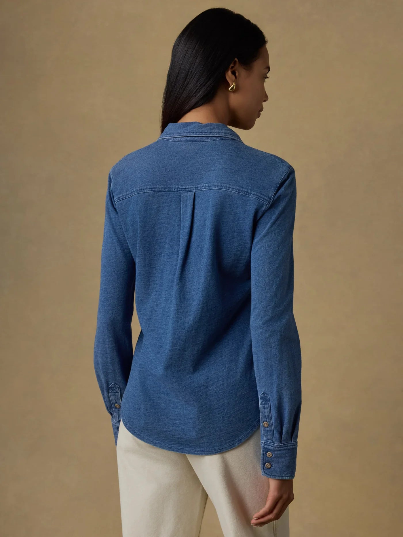 Sunwashed Knit Shirt - Medium Indigo Wash