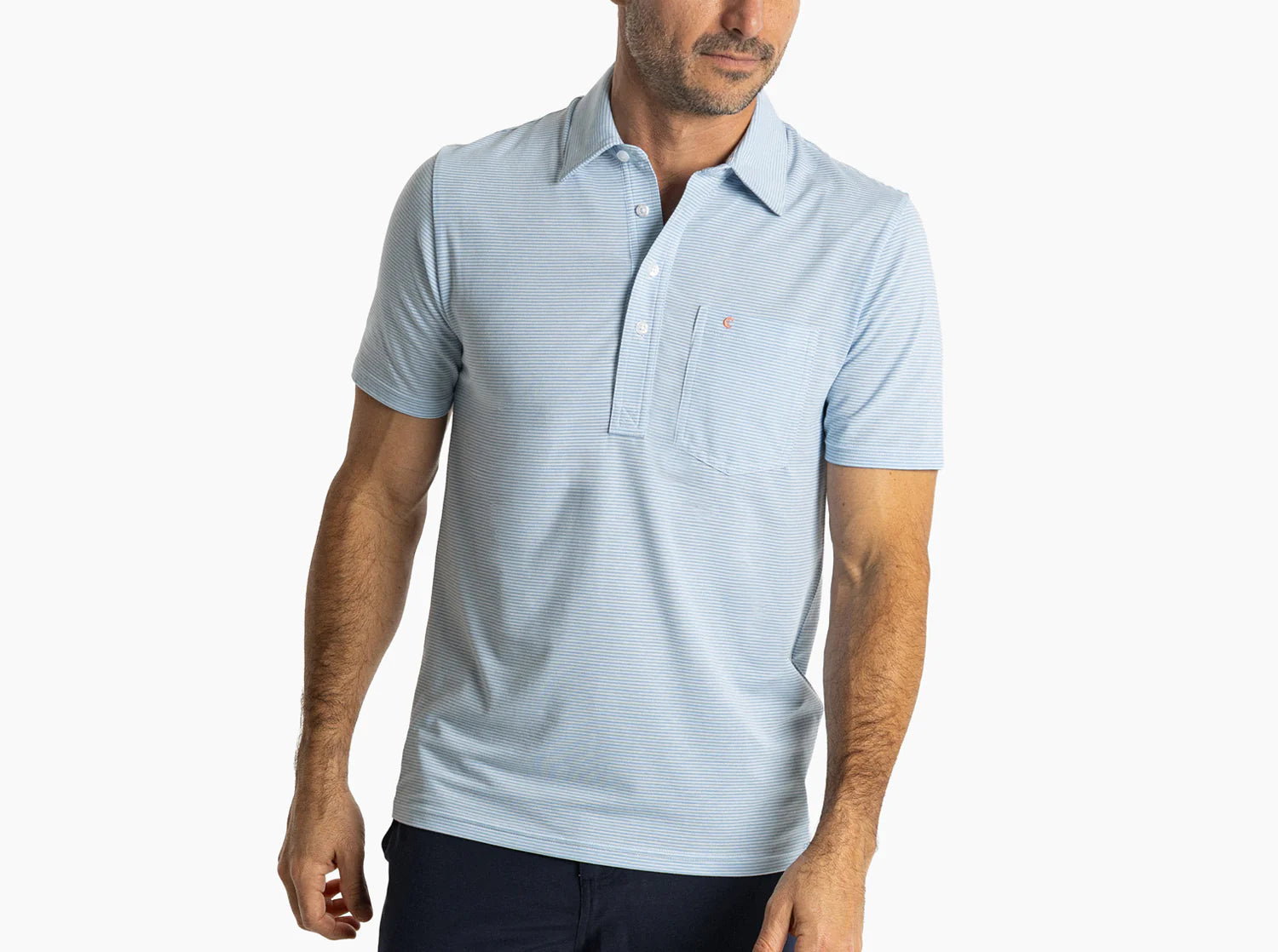 Performance Players Shirt - Light Blue Hobby Stripe