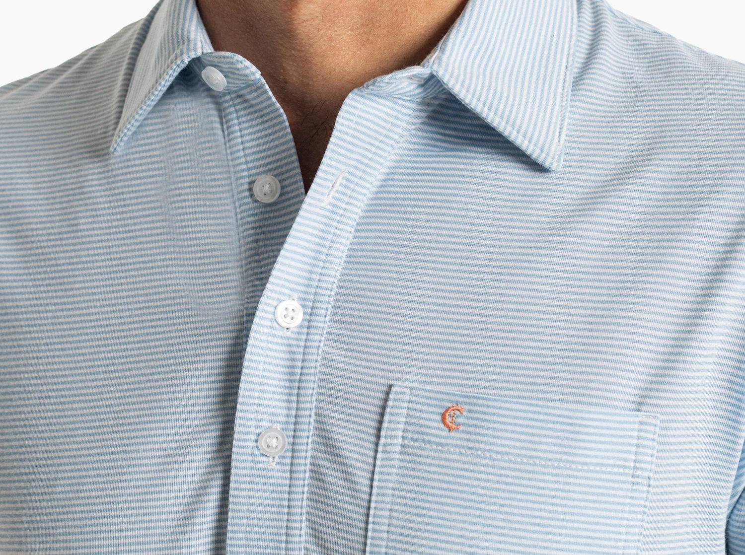 Performance Players Shirt - Light Blue Hobby Stripe