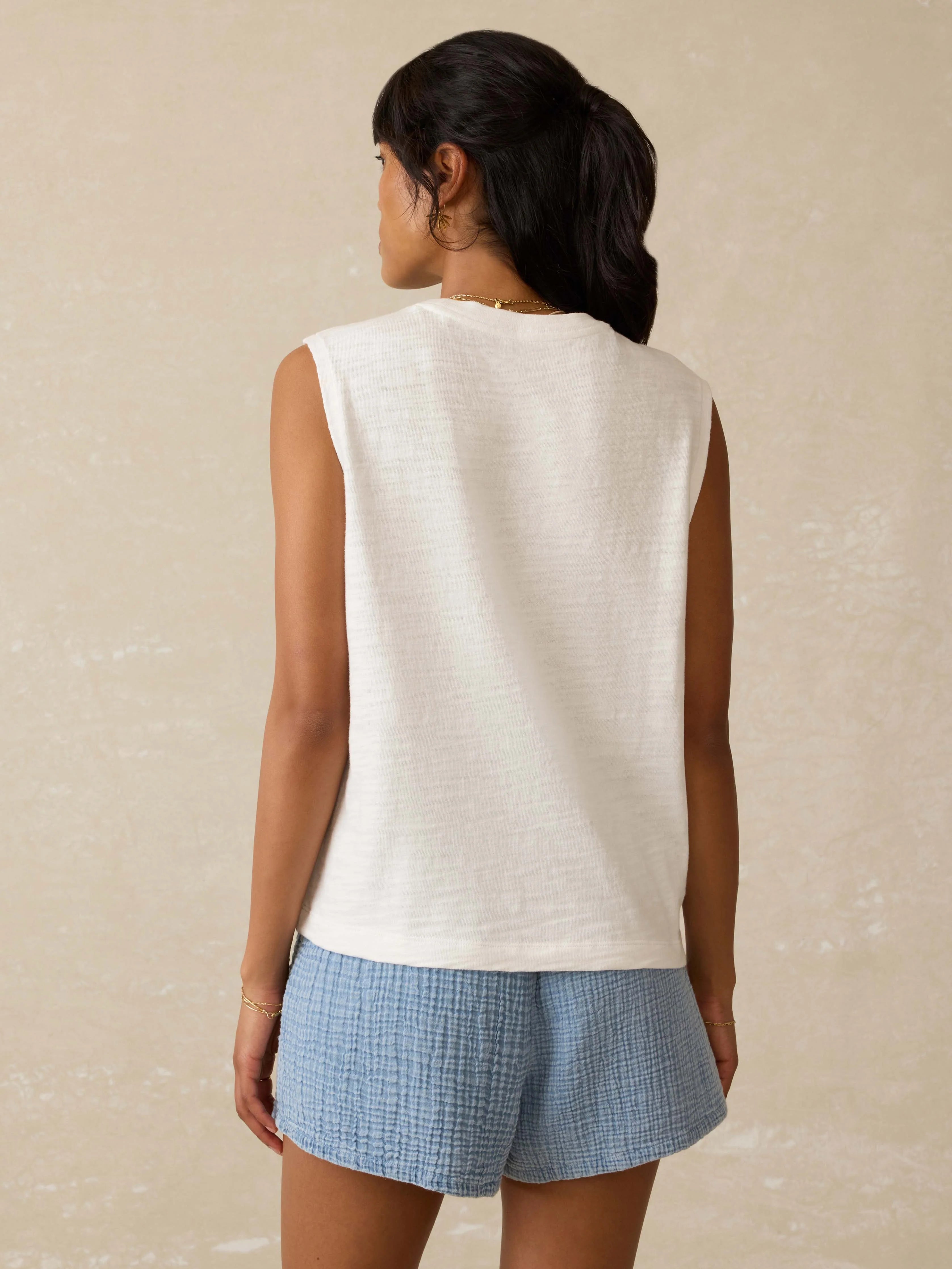 Faherty  Sunwashed Slub Muscle Tank レディース シャツ トップス Titan Stripe Sunwashed Slub Muscle Tank - Titan Stripe – Trends