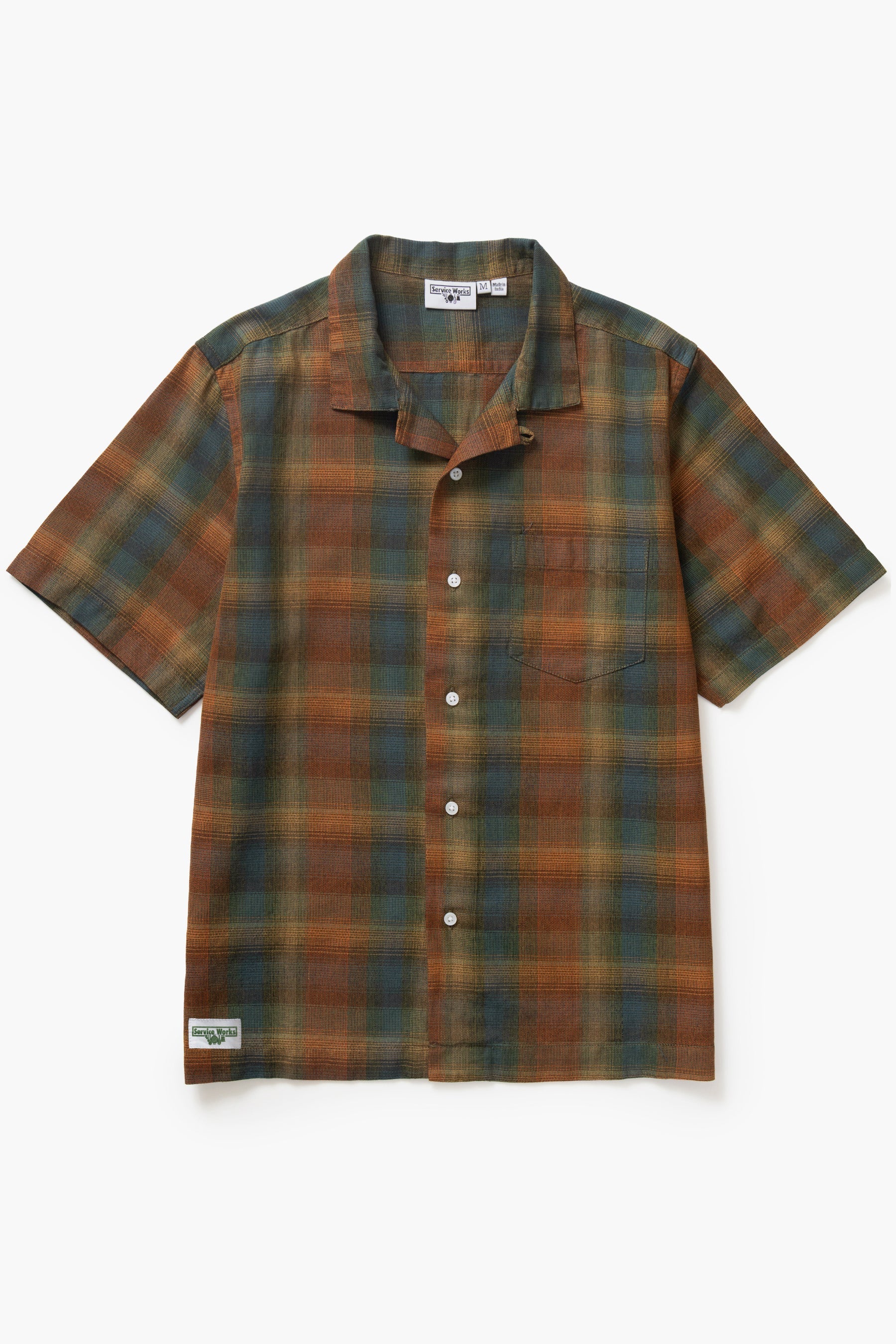 Plaid Resort Shirt - Brown